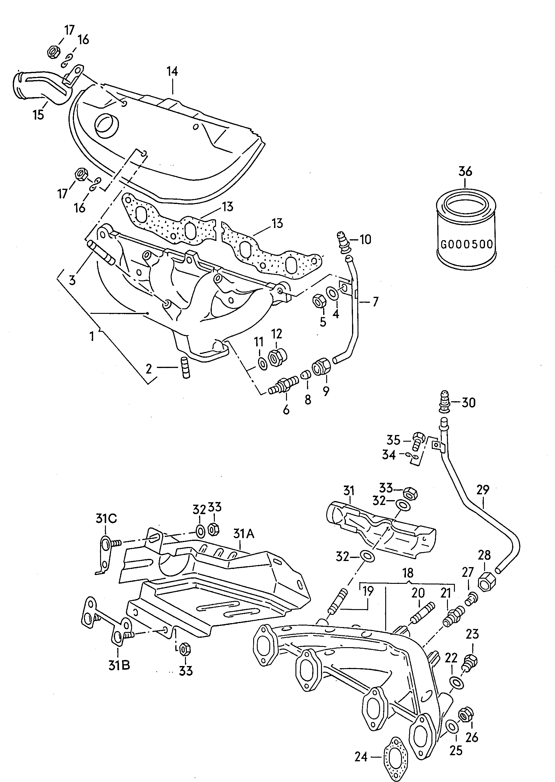 Seat 030 253 039 A - Tarpiklis, išleidimo kolektorius onlydrive.pro