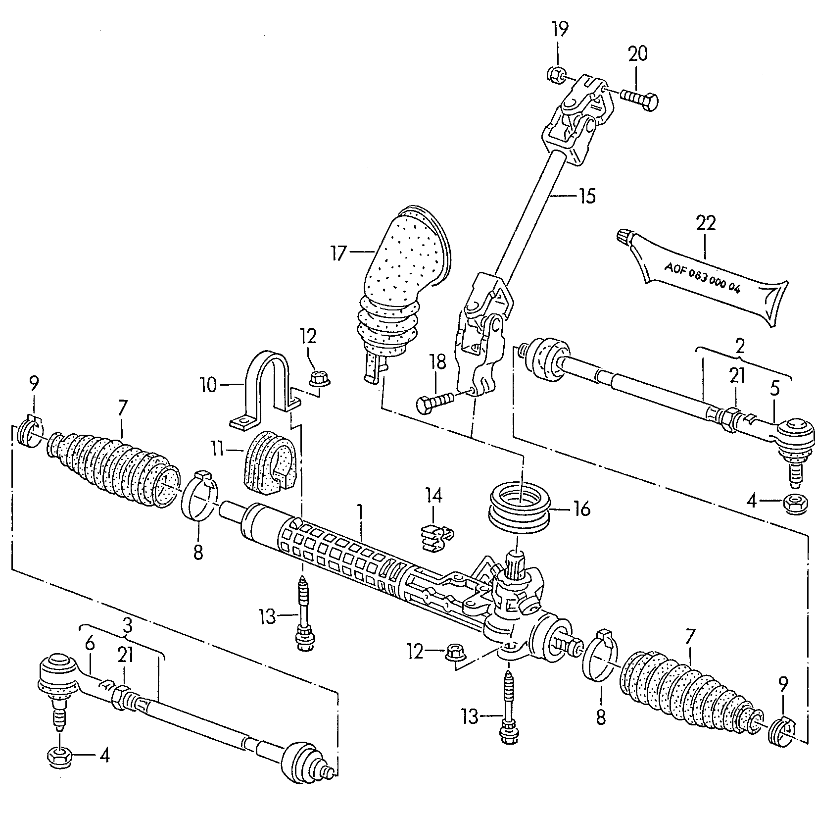 VAG 191422803C - Осевой шарнир, рулевая тяга onlydrive.pro