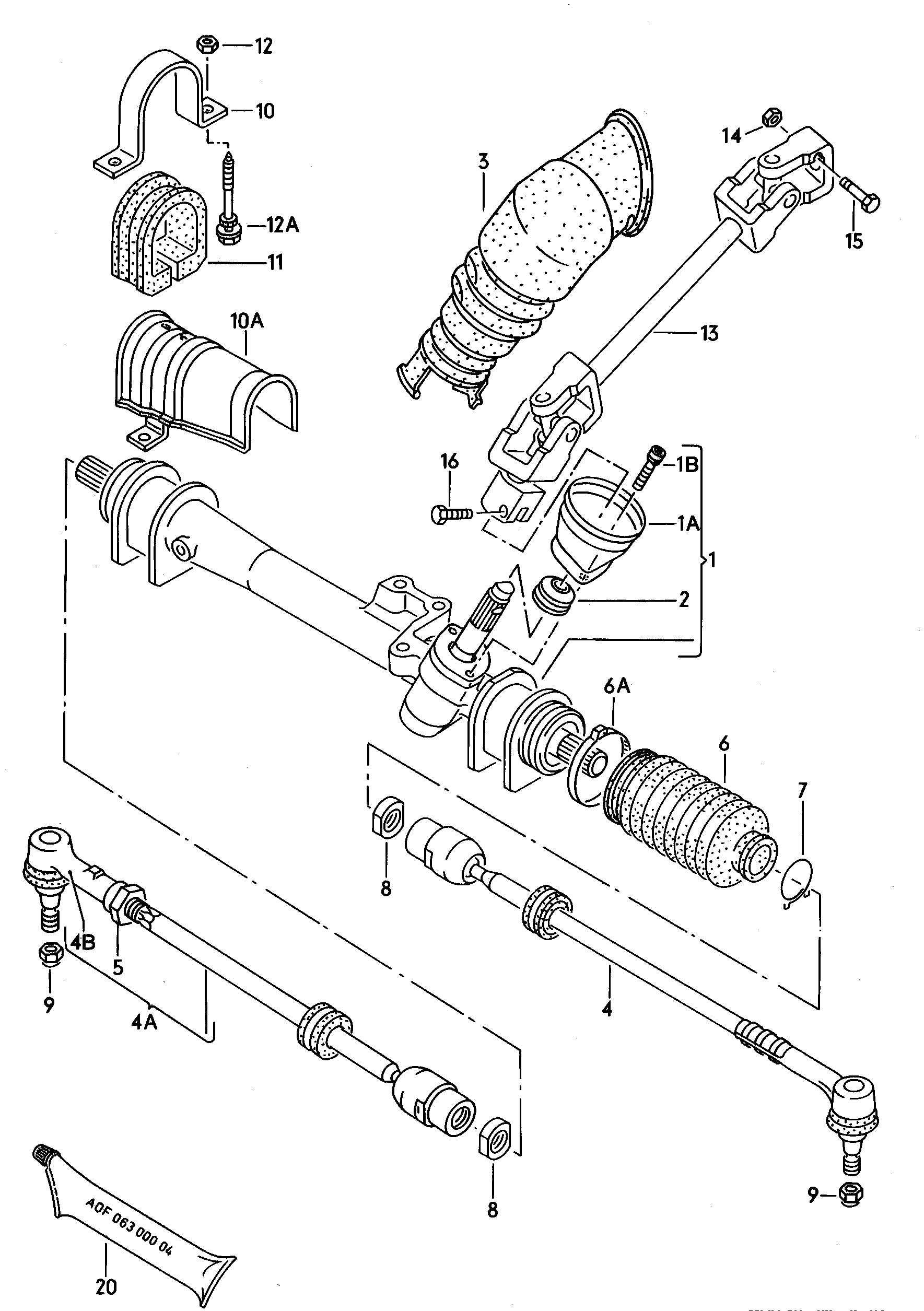 VAG 191419804 - Vidinė skersinė vairo trauklė onlydrive.pro