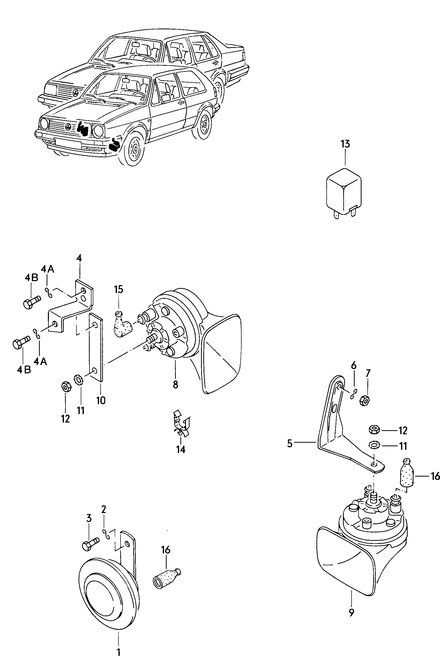 VAG 191951113A - Fanfare Horn onlydrive.pro