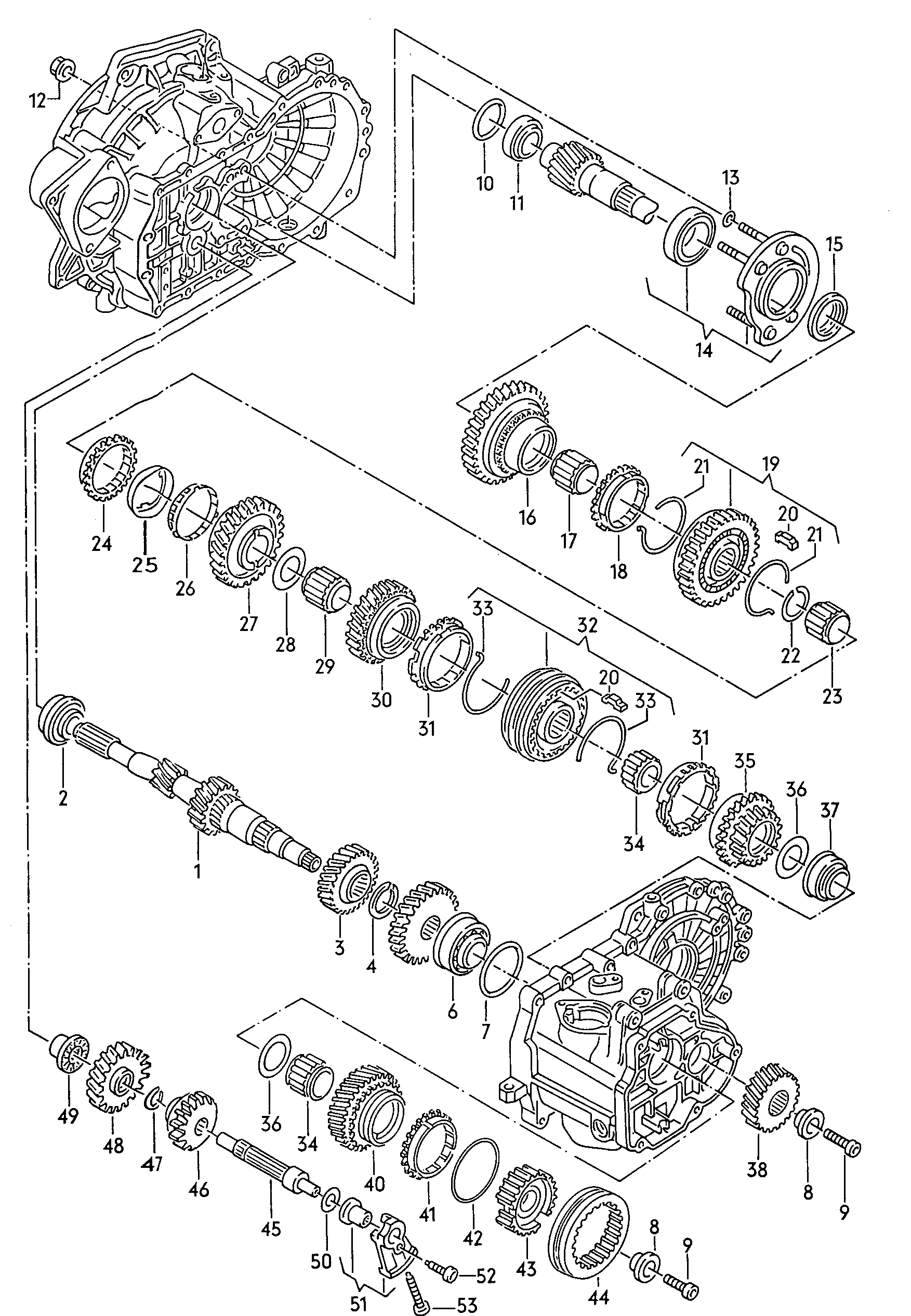 Skoda 02A311123D - Gears and shafts for 5 speed manual transmiss.: 1 pcs. onlydrive.pro