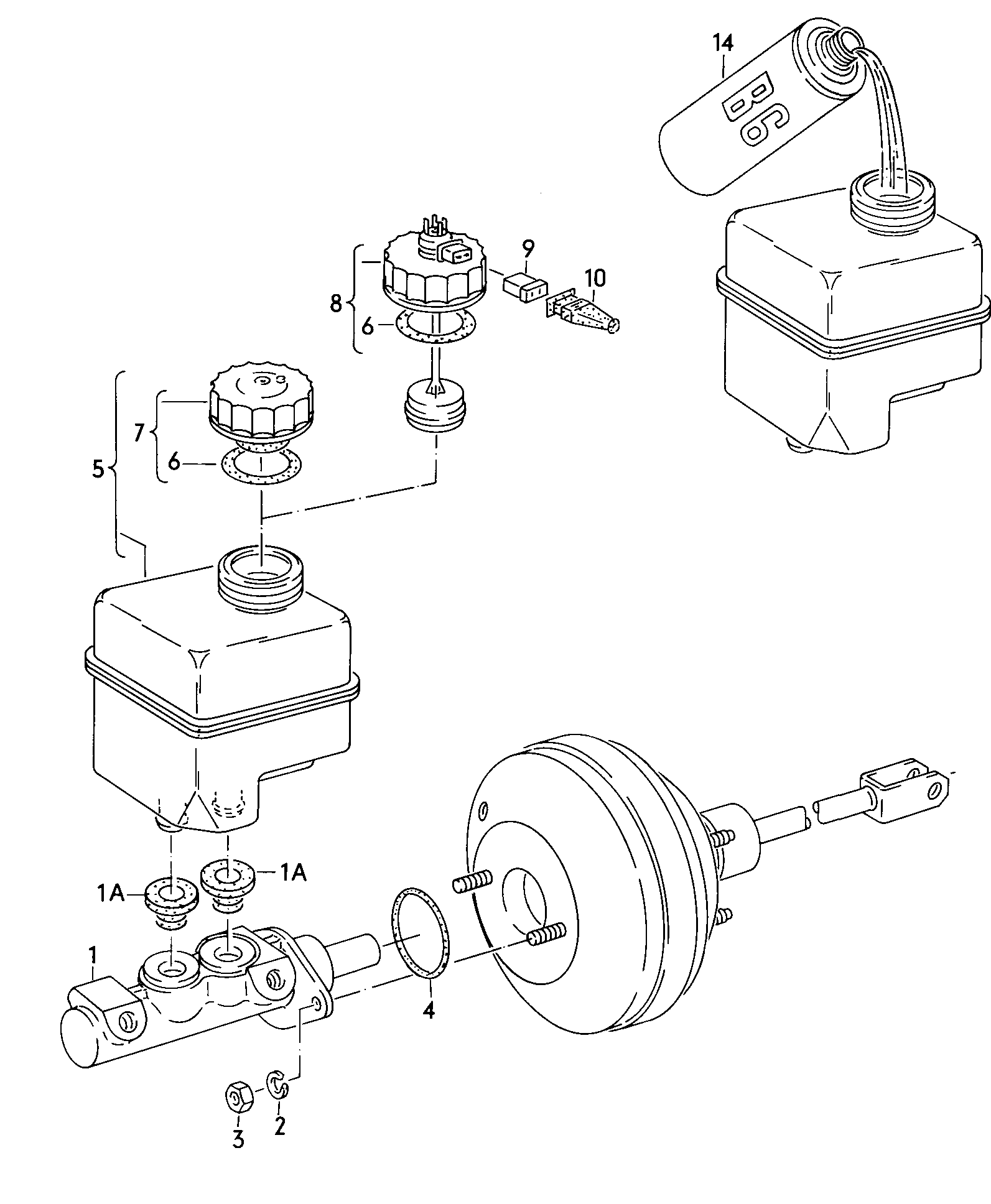 VW 191 611 019 - Brake Master Cylinder onlydrive.pro