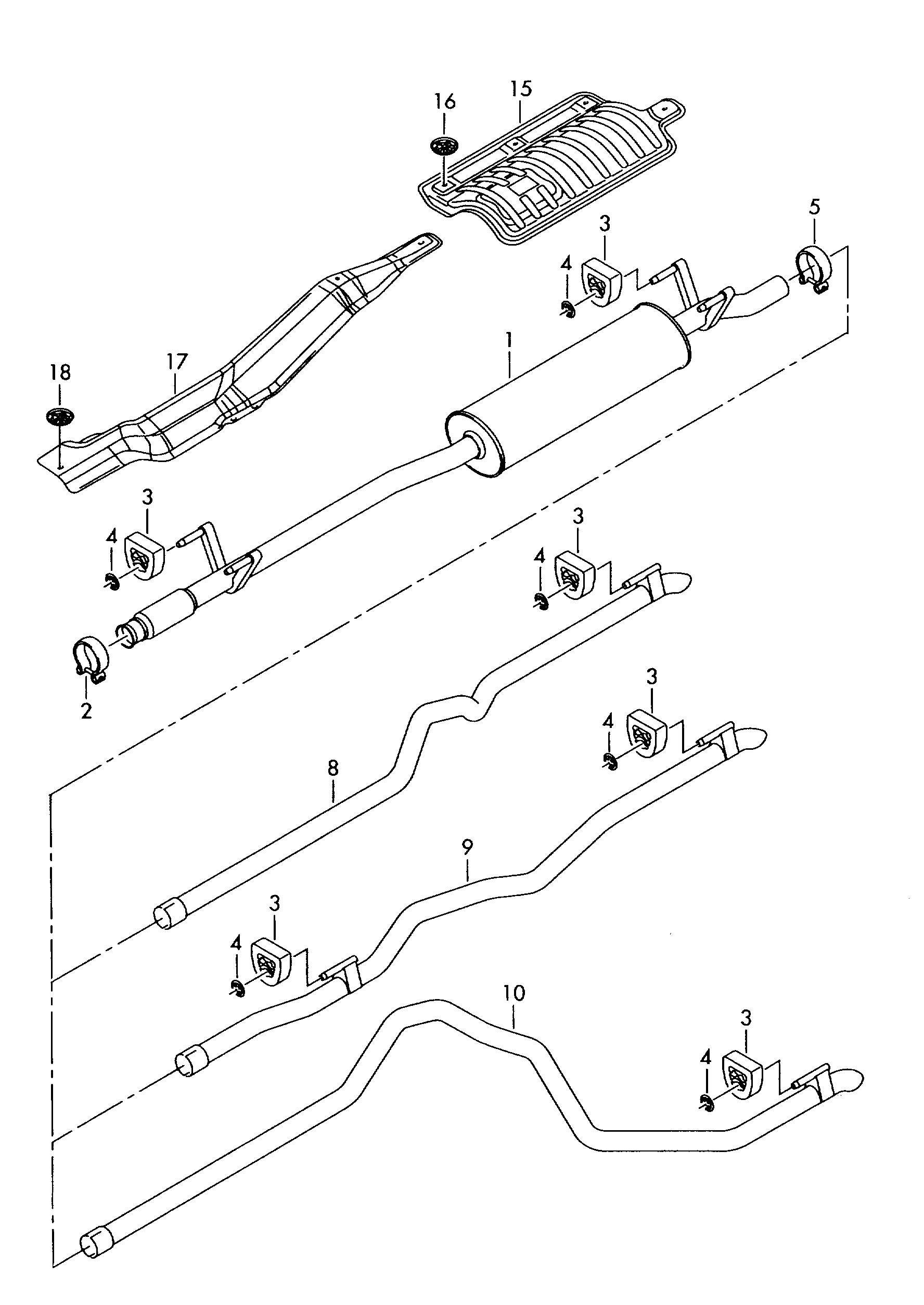 VW 2D0 253 144 - Holding Bracket, silencer onlydrive.pro