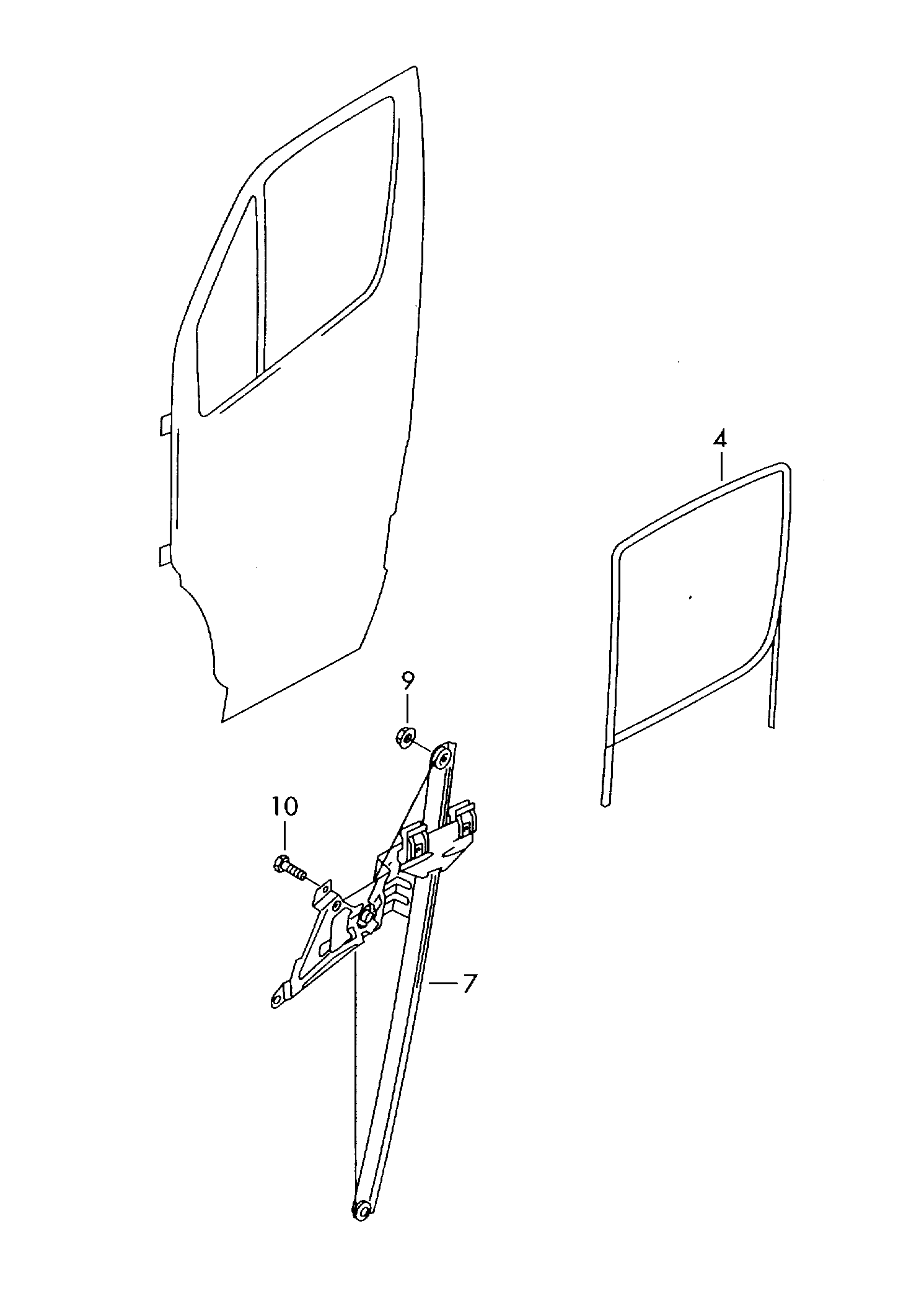 VAG 2E0 837 401 - Window Regulator onlydrive.pro