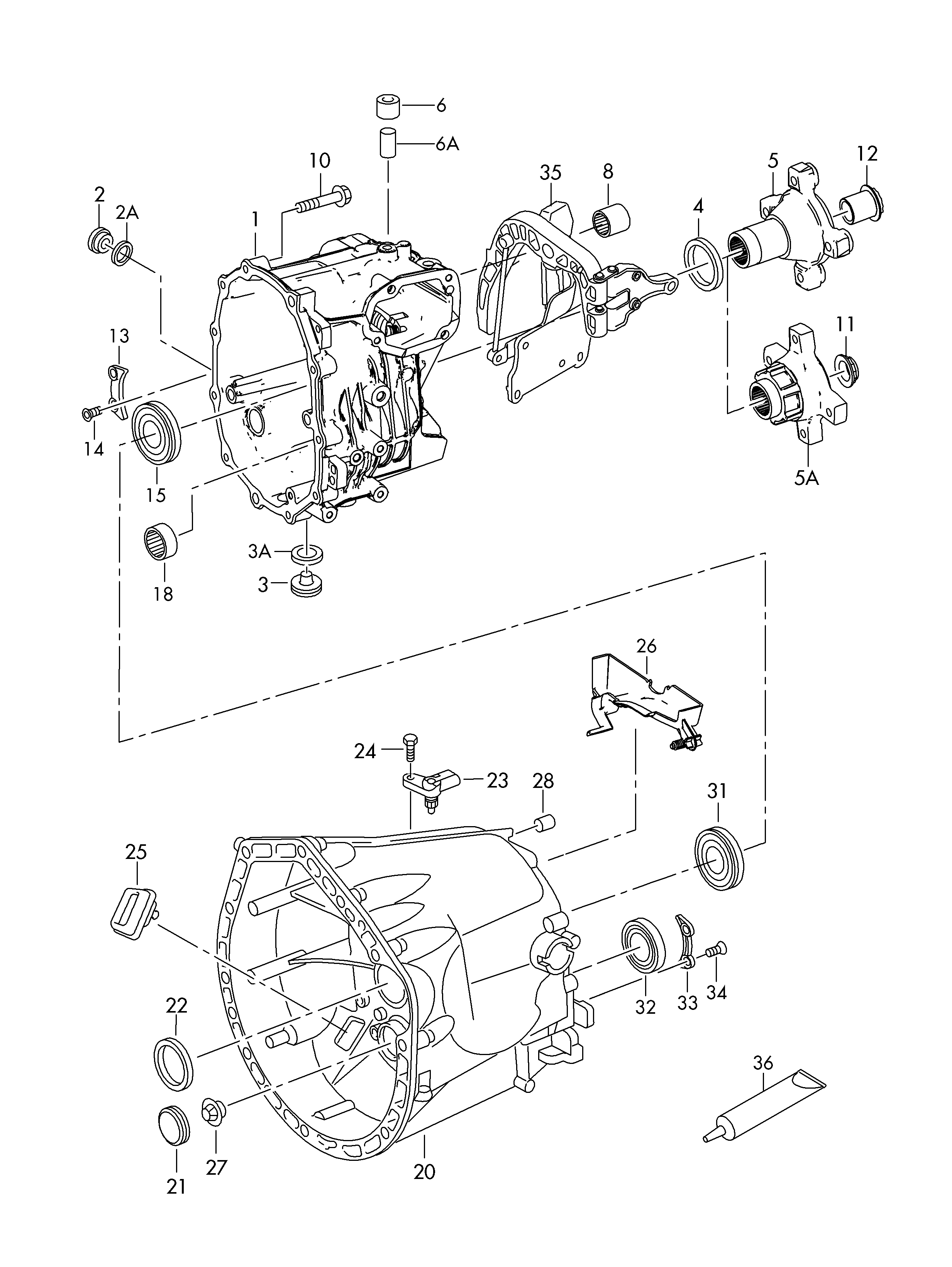 VW 0CB 311 235 D - Gearbox housing and attachments: 1 pcs. onlydrive.pro