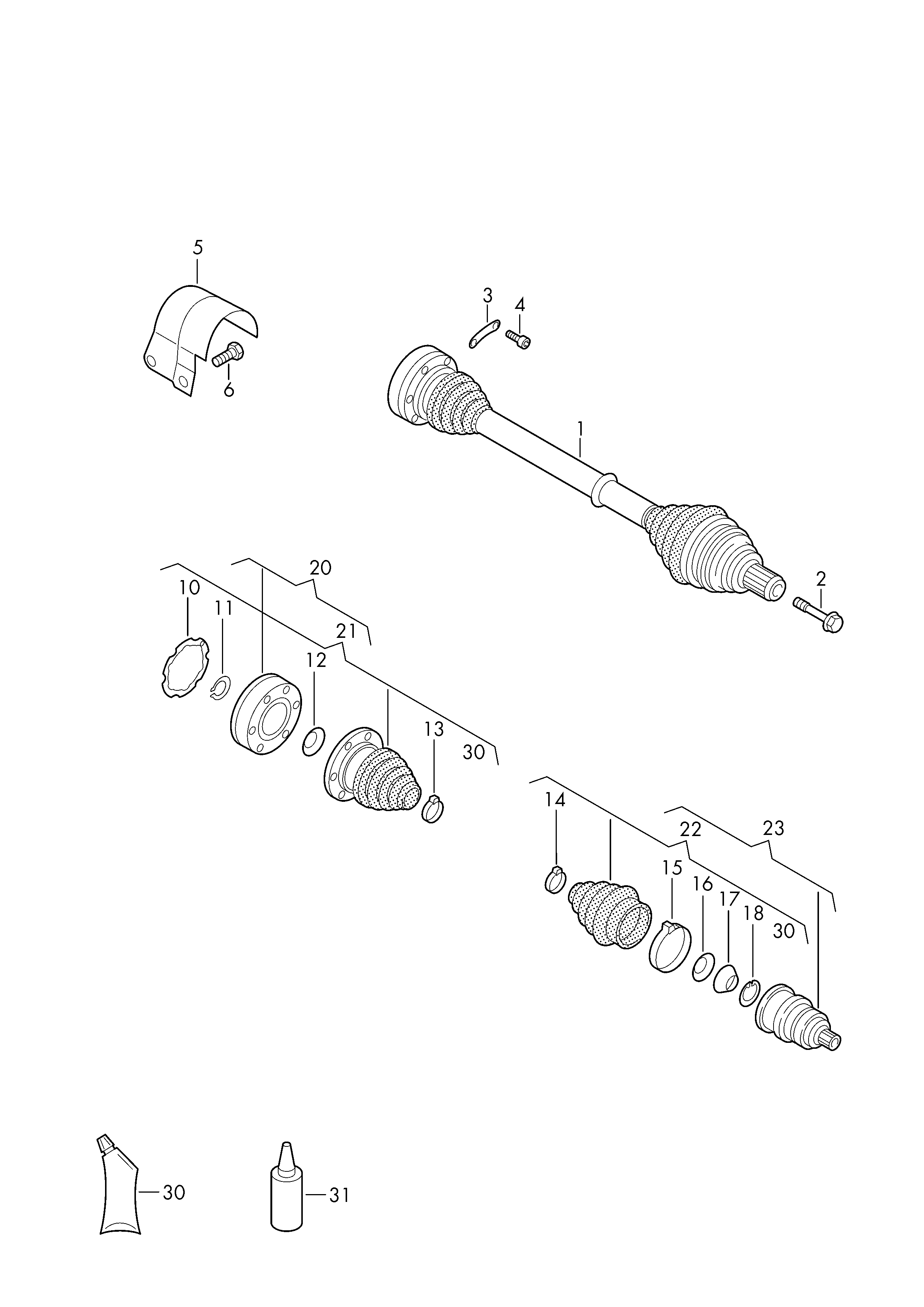 VAG 1K0498099E - Joint Kit, drive shaft onlydrive.pro