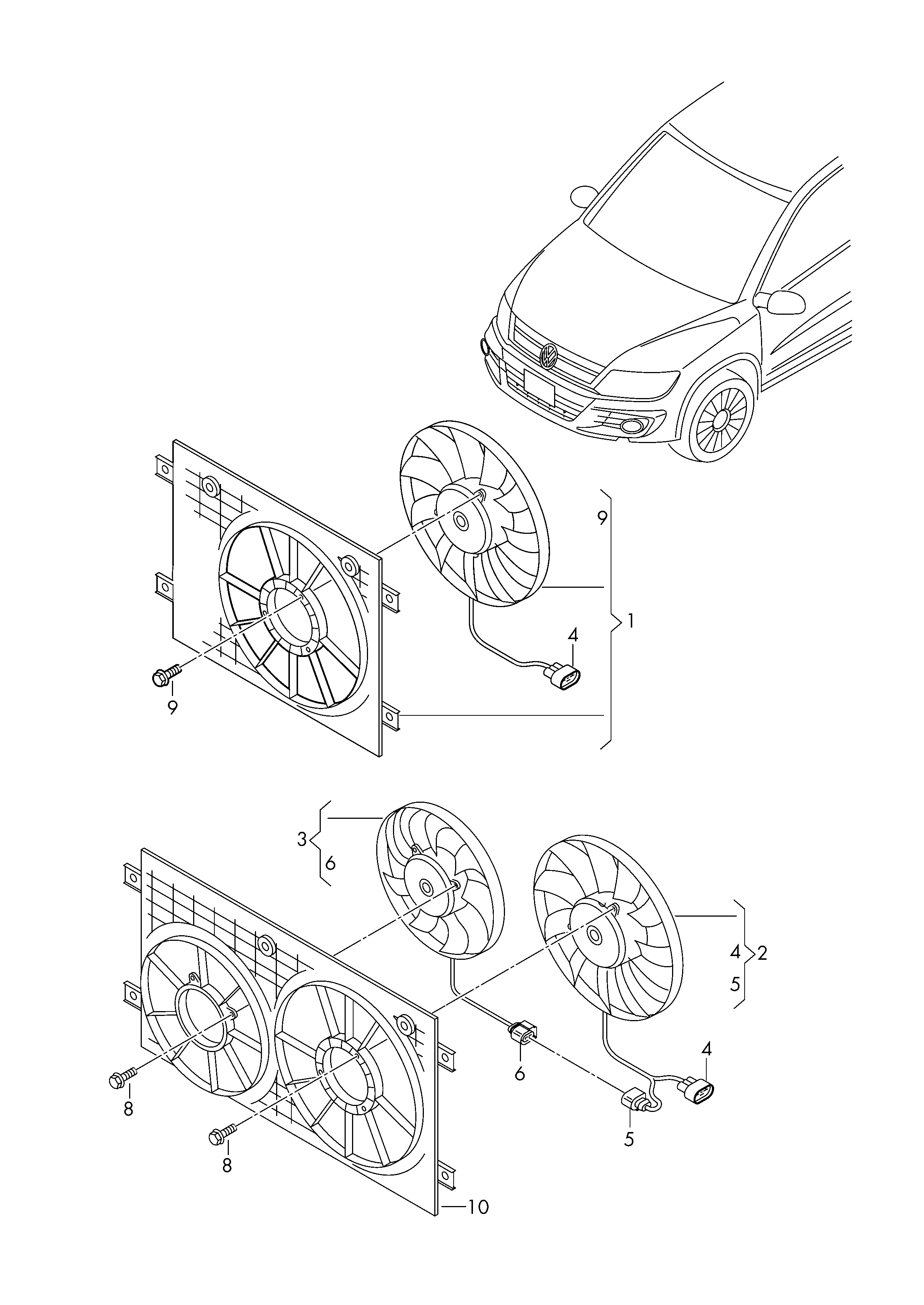 VW 1K0 959 455 FR - Fan, radiator onlydrive.pro