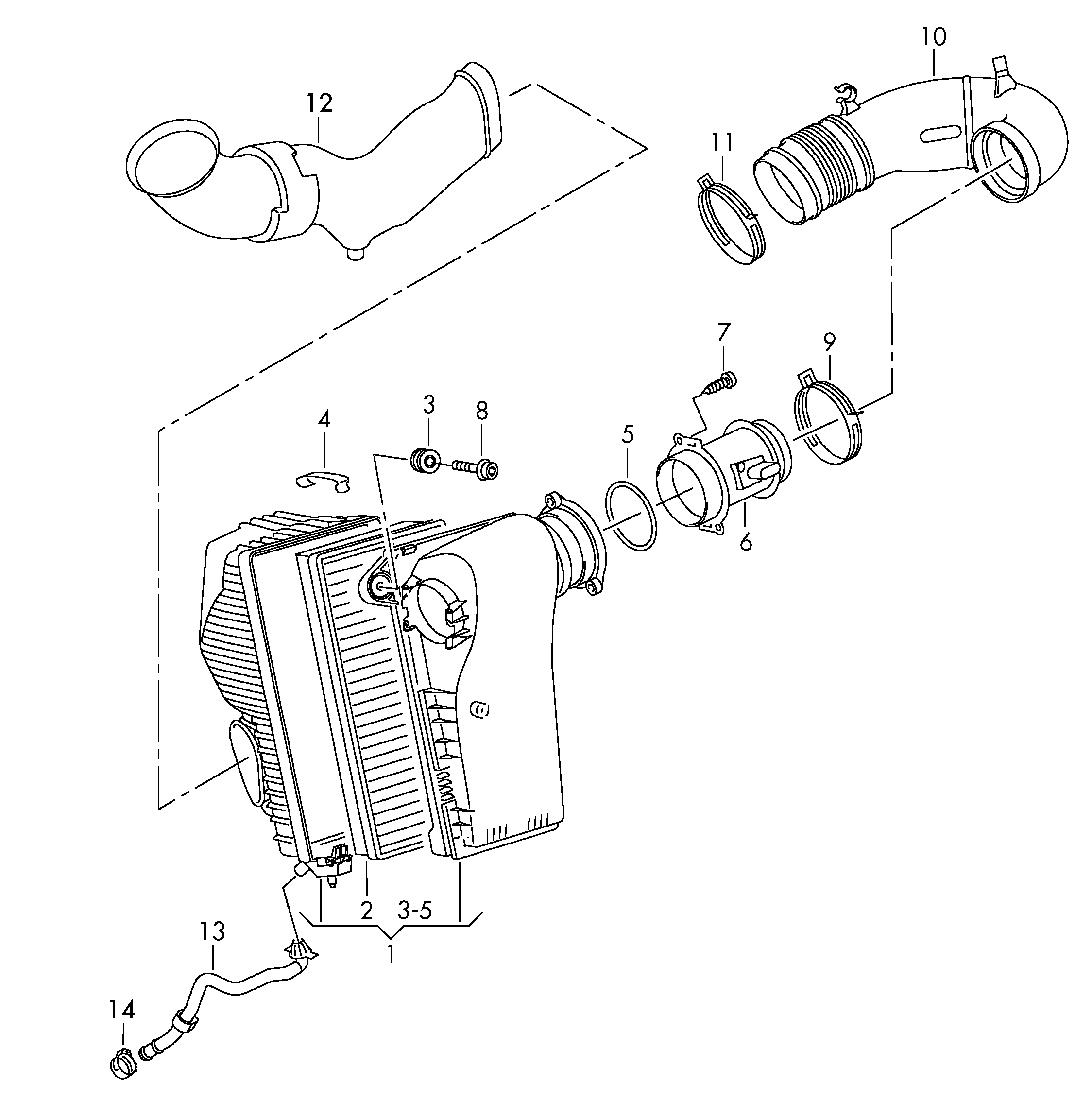 Skoda 03H 906 461 A - Air Mass Sensor onlydrive.pro