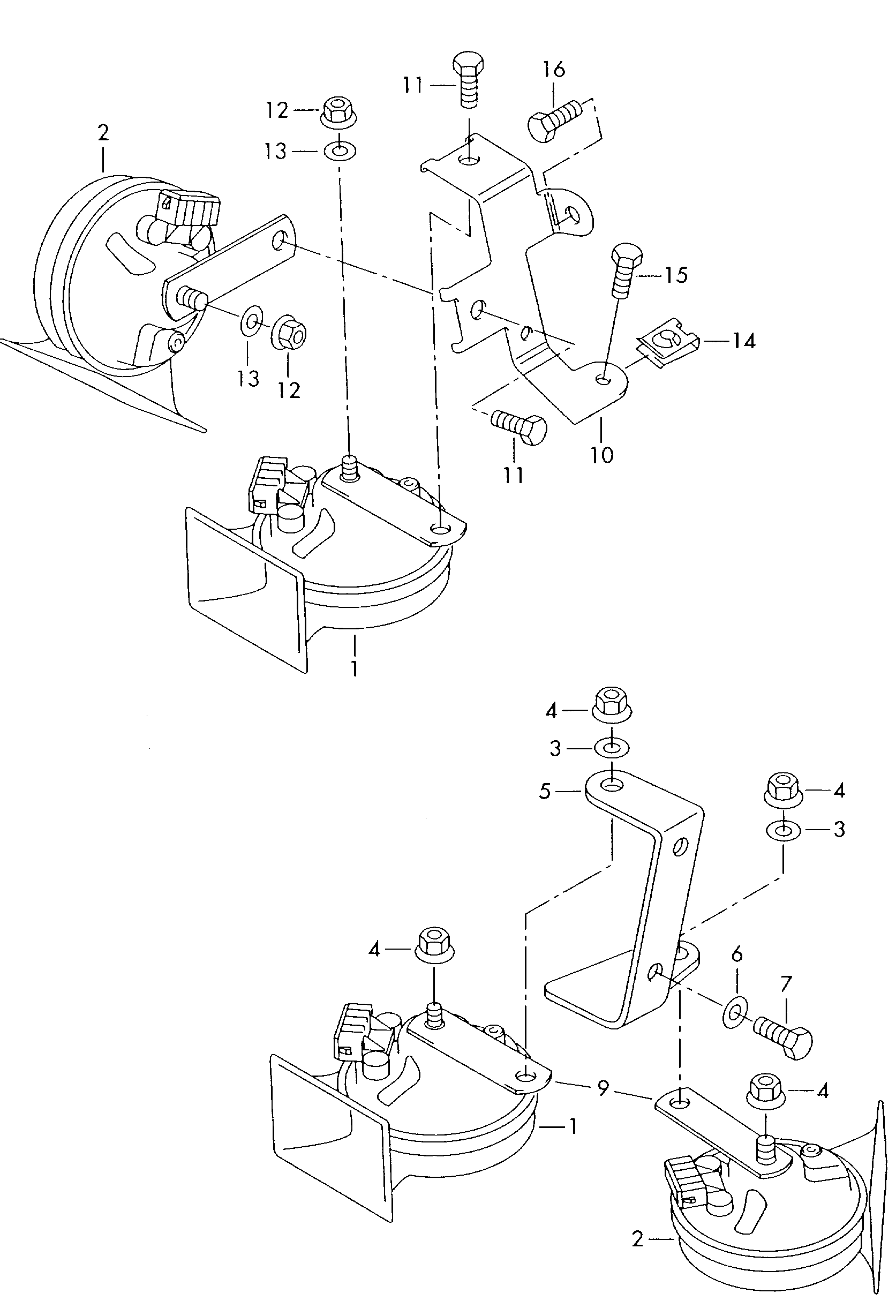 VAG 3U0951206A - Звуковой сигнал, клаксон onlydrive.pro