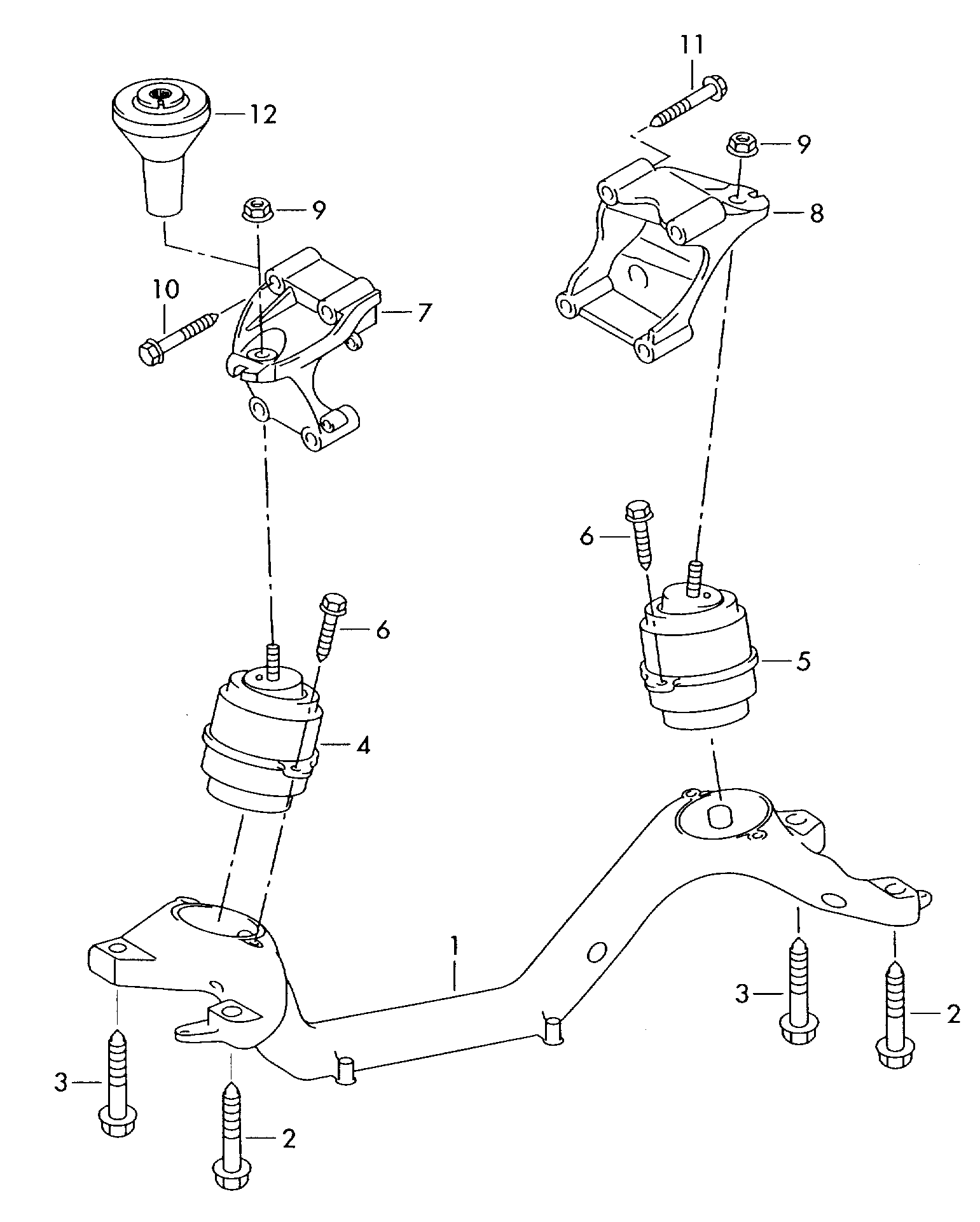 VW 7L6 199 131 A - Holder, engine mounting onlydrive.pro