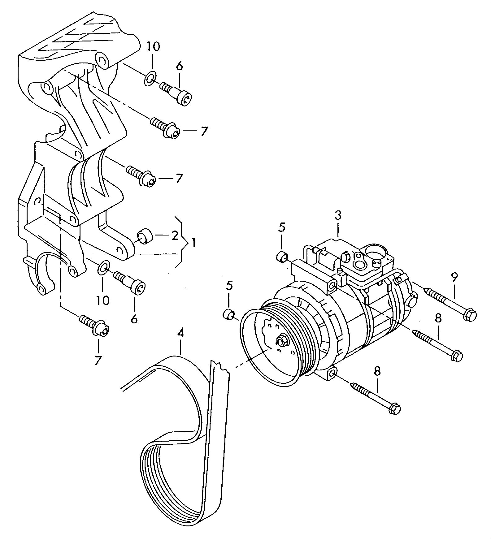 VW 3B0820803C - Compressor, air conditioning onlydrive.pro