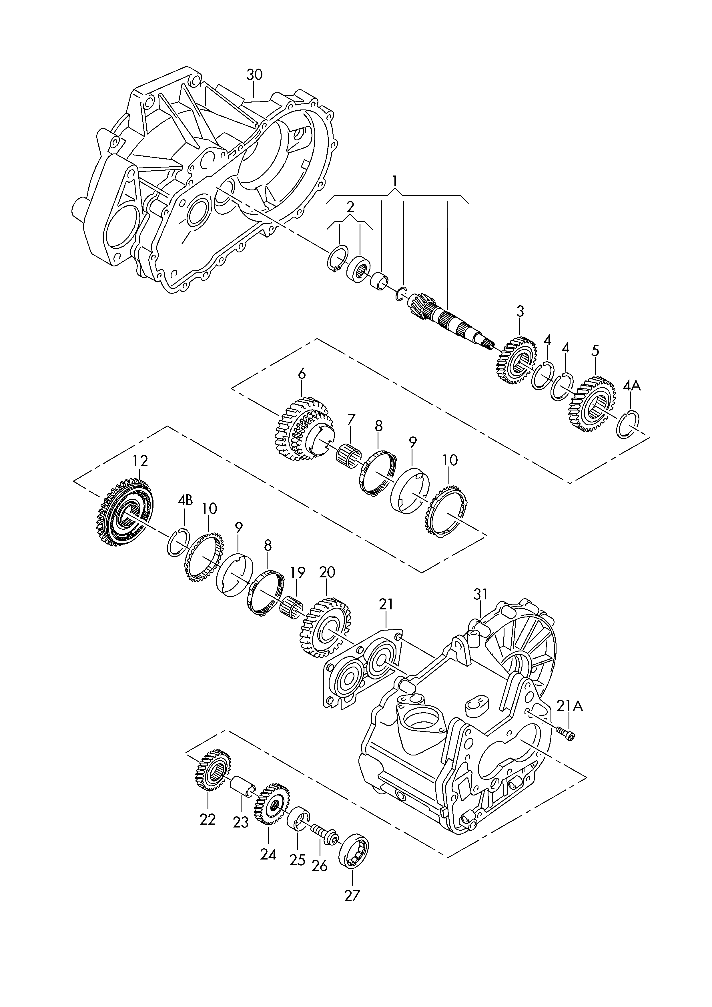 Seat 0AJ 311 206 E - Bearing, manual transmission onlydrive.pro