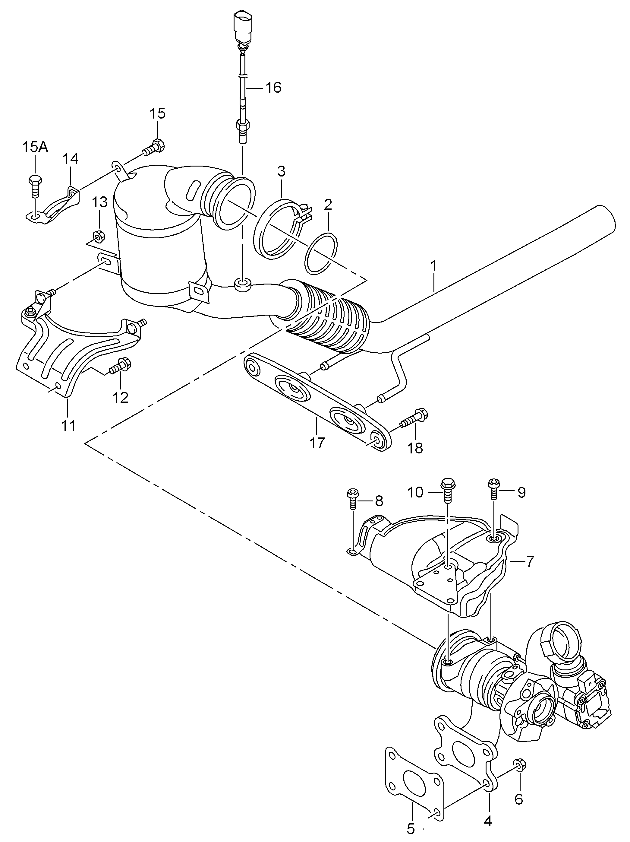 VAG 5Q0253725D - Pipe Connector, exhaust system onlydrive.pro