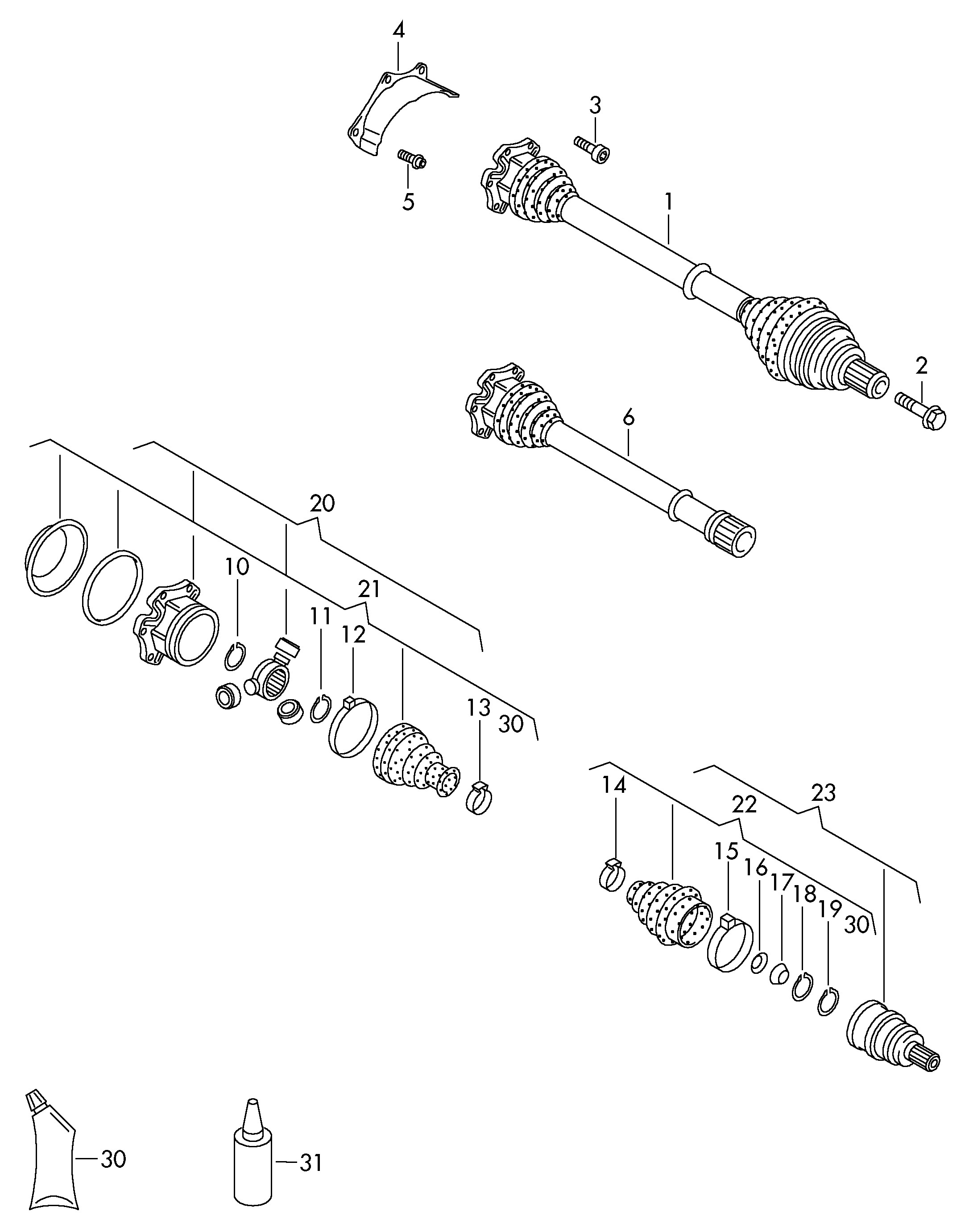 Skoda 4D0 498 099 A - Šarnīru komplekts, Piedziņas vārpsta onlydrive.pro