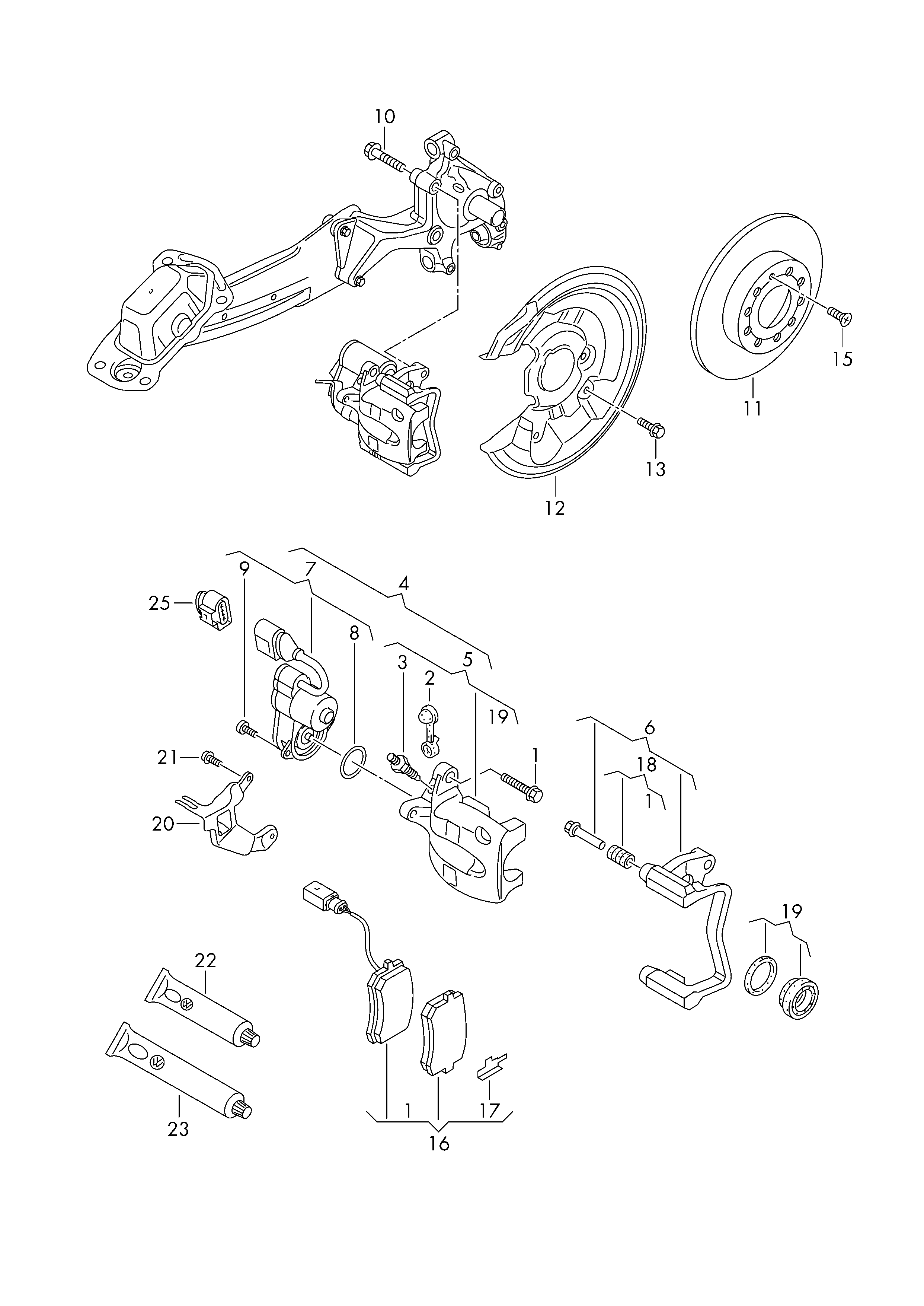 VAG 3C0 615 403 E - Brake Caliper onlydrive.pro