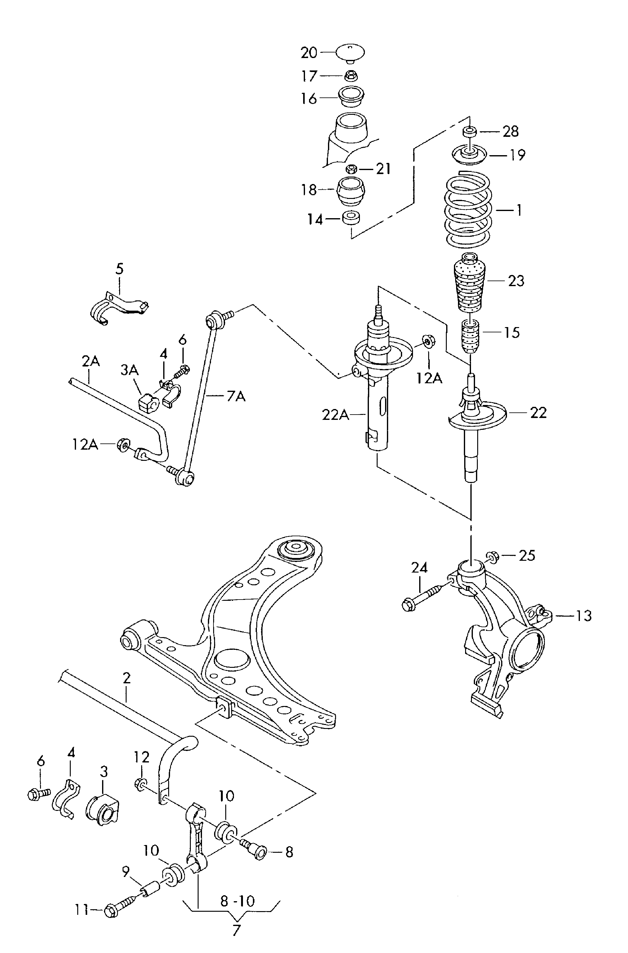 Seat 1J0 411 314 R - Laagripuks,stabilisaator onlydrive.pro