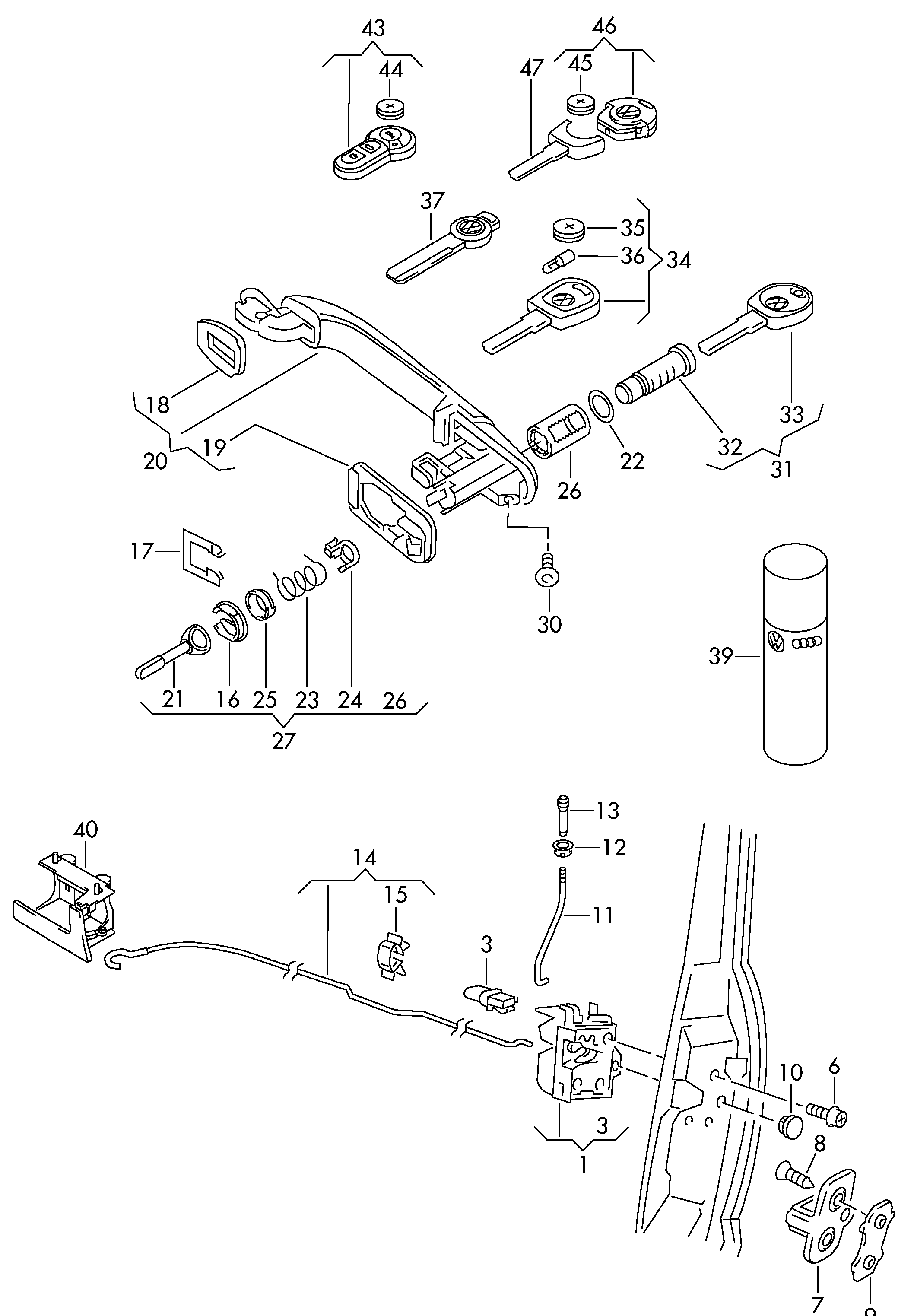 VAG 6N0 837 229A - Lock Cylinder onlydrive.pro