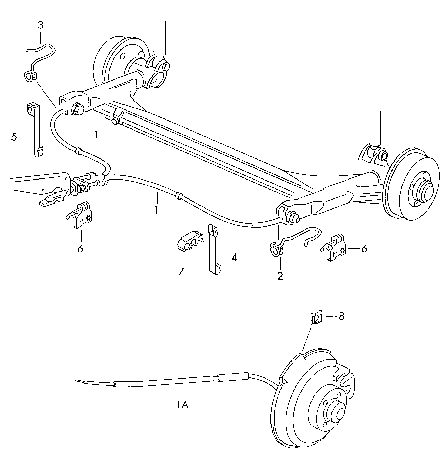 Seat 6N0609721K - Тросик, cтояночный тормоз onlydrive.pro