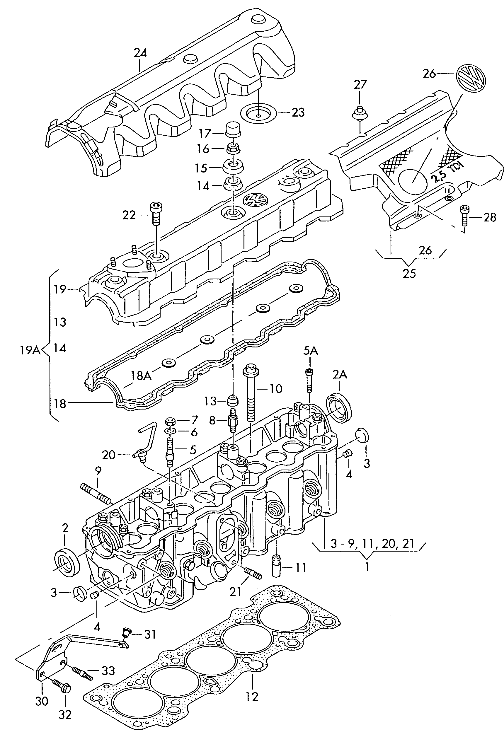 Seat 028 103 532 A - Прокладка, болт крышка головки цилиндра onlydrive.pro