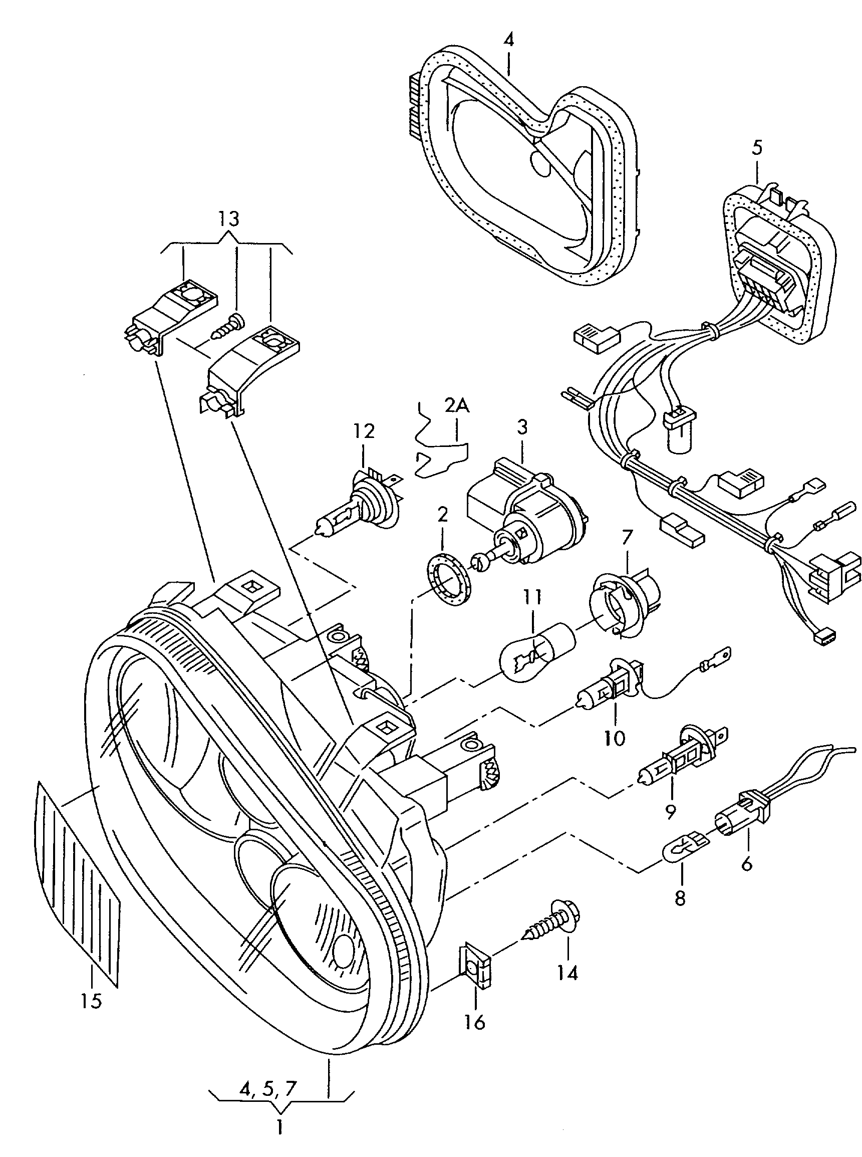 VW 1J1 941 017 B - Headlight onlydrive.pro