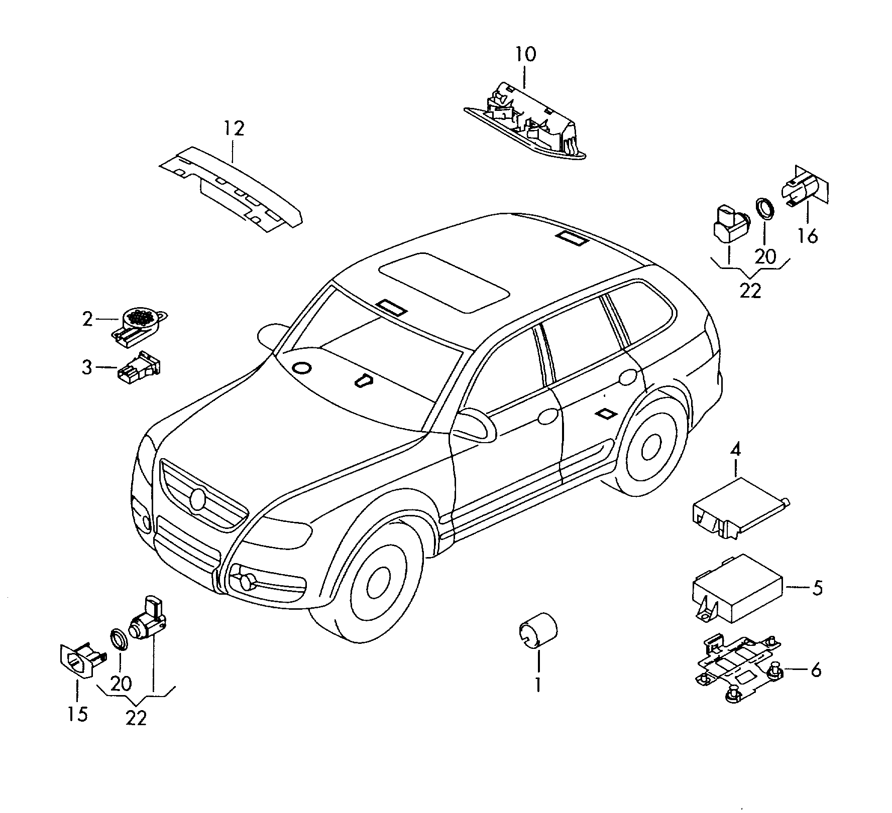 VW 1J0 998 275 B - Sensori, pysäköintitutka onlydrive.pro