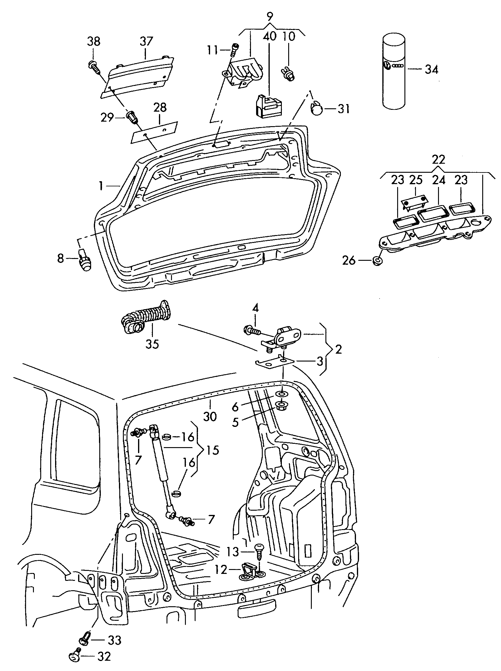 VAG 1T0 827 505J - Takaluukun lukko onlydrive.pro