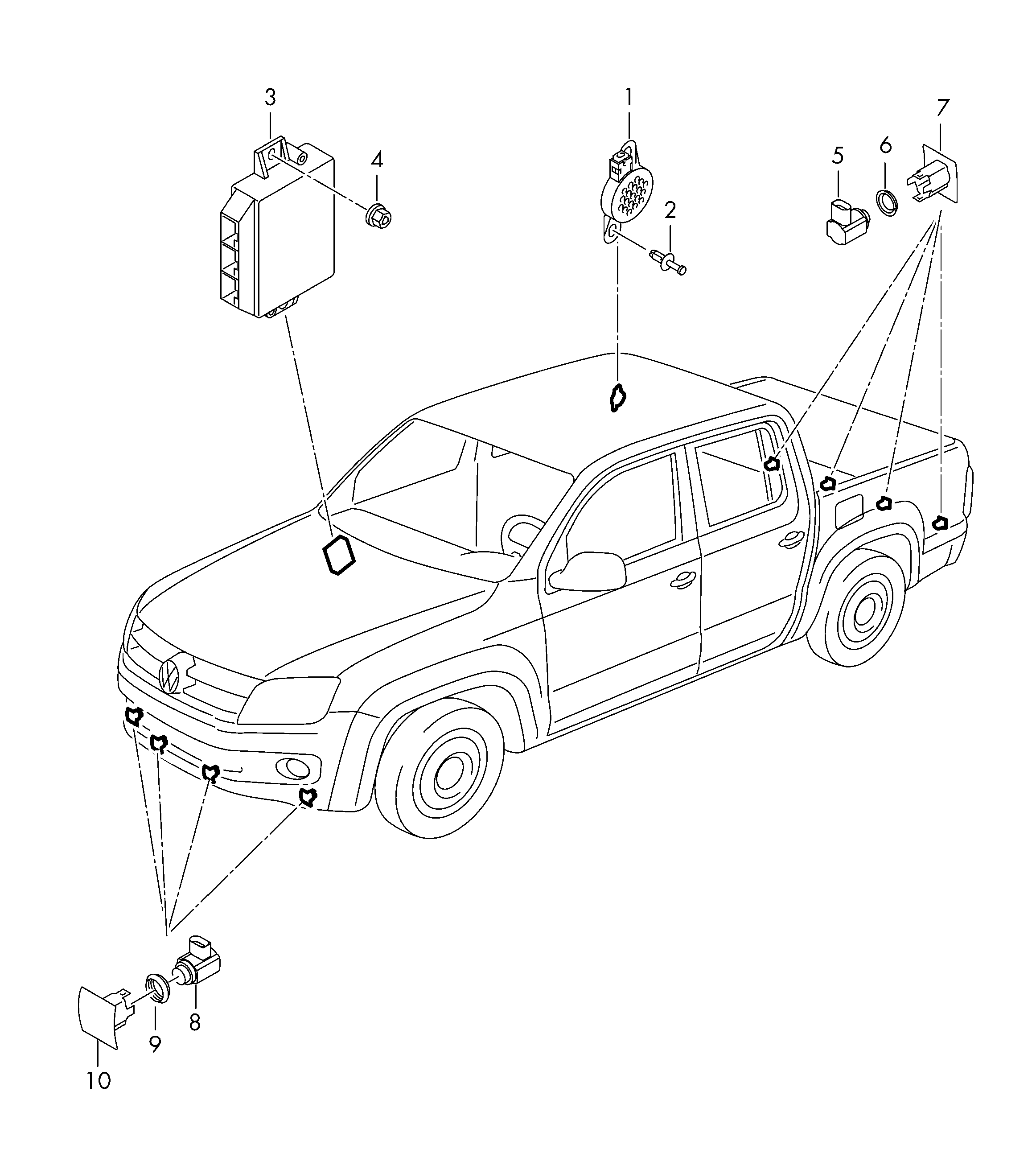 VAG 1S0 919 275 C - Sensor, parking assist onlydrive.pro