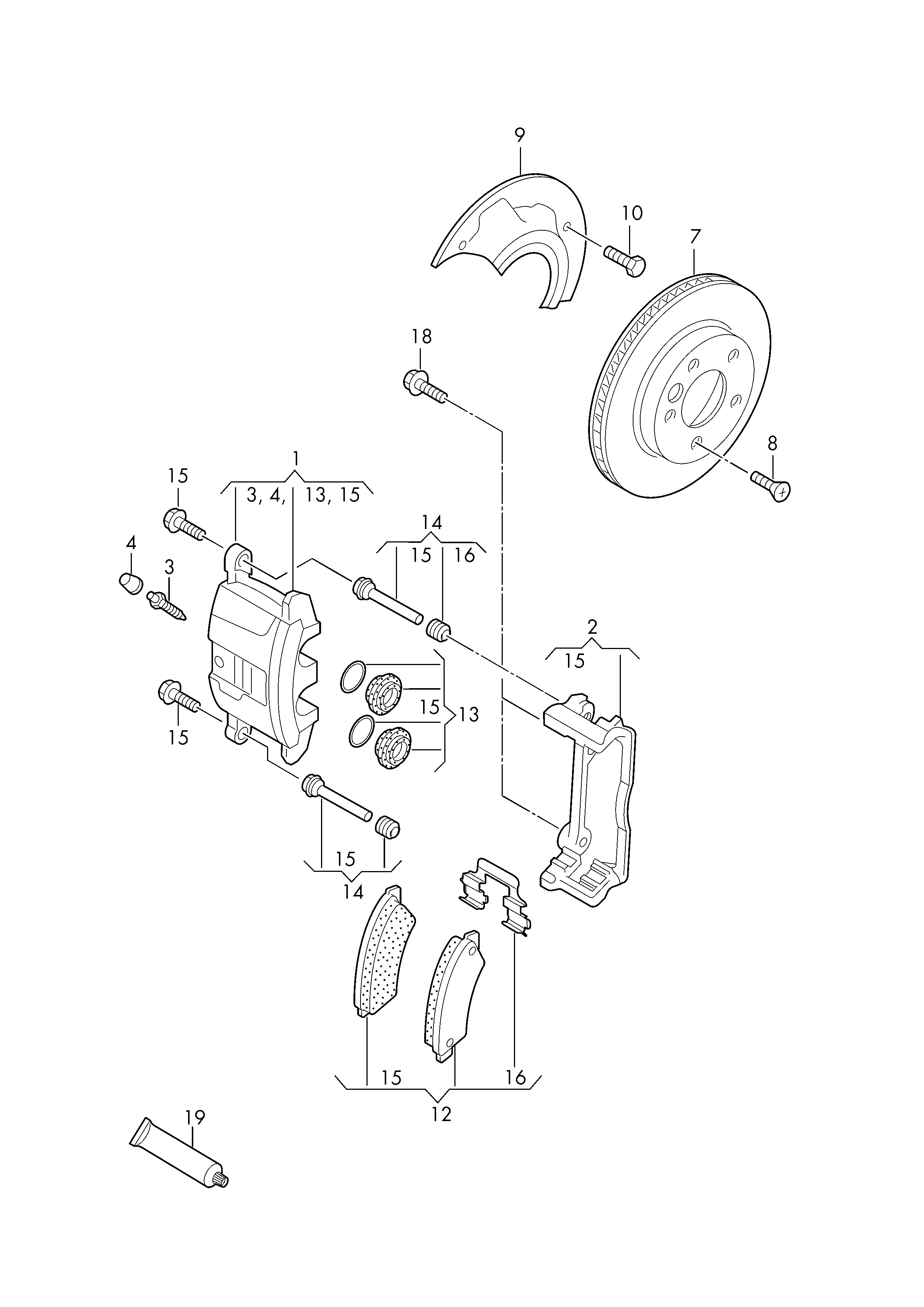 Skoda 2H0698151A - Brake Pad Set, disc brake onlydrive.pro