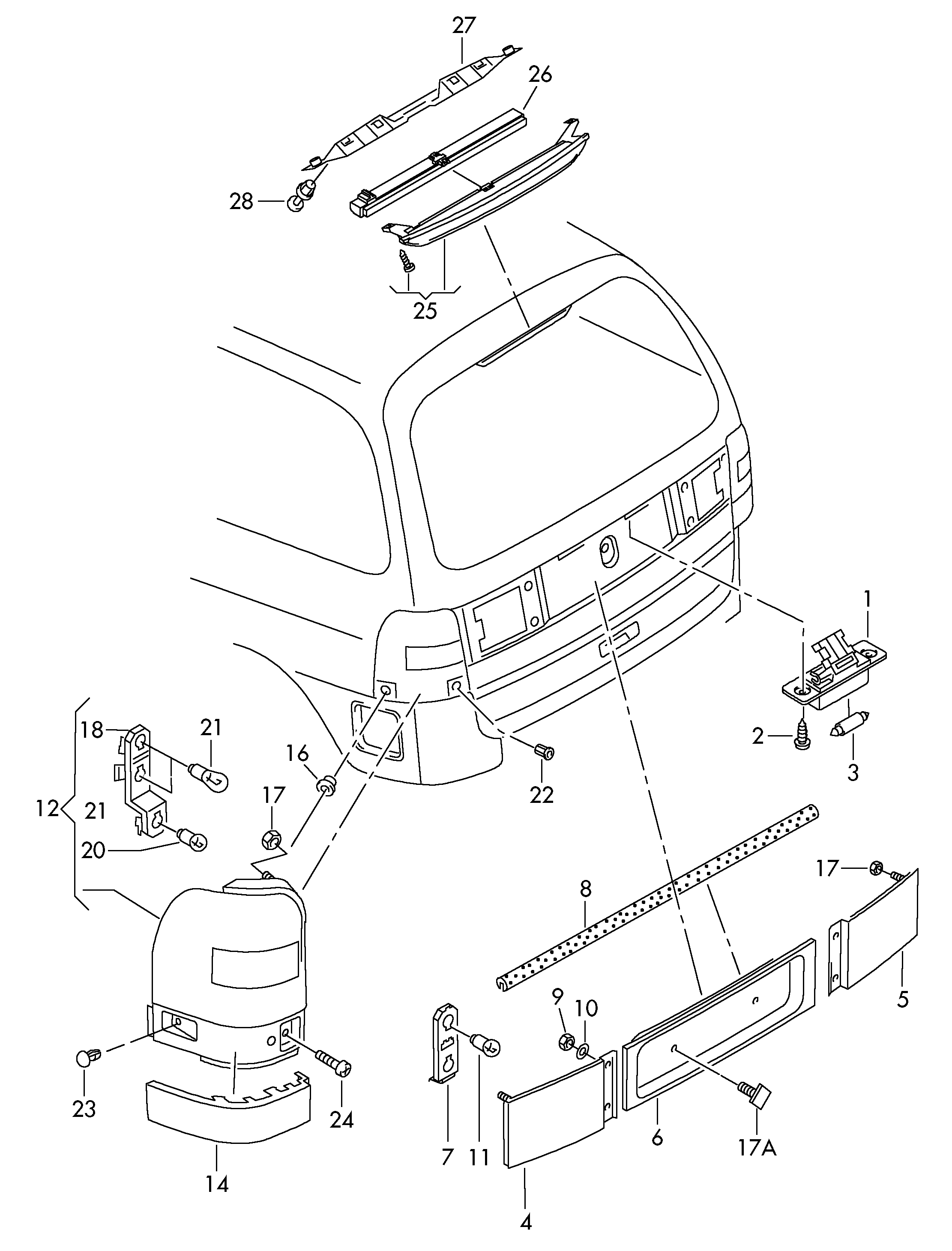 Skoda N   017 718 5 - Galinio žibinto lemputė onlydrive.pro