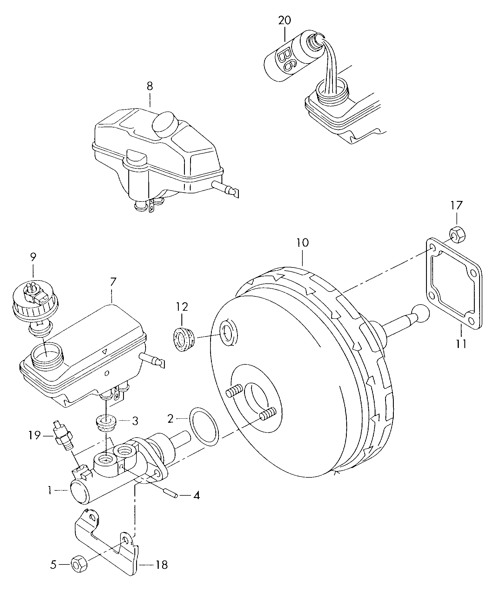 VW 7M3 611 019 - Brake Master Cylinder onlydrive.pro