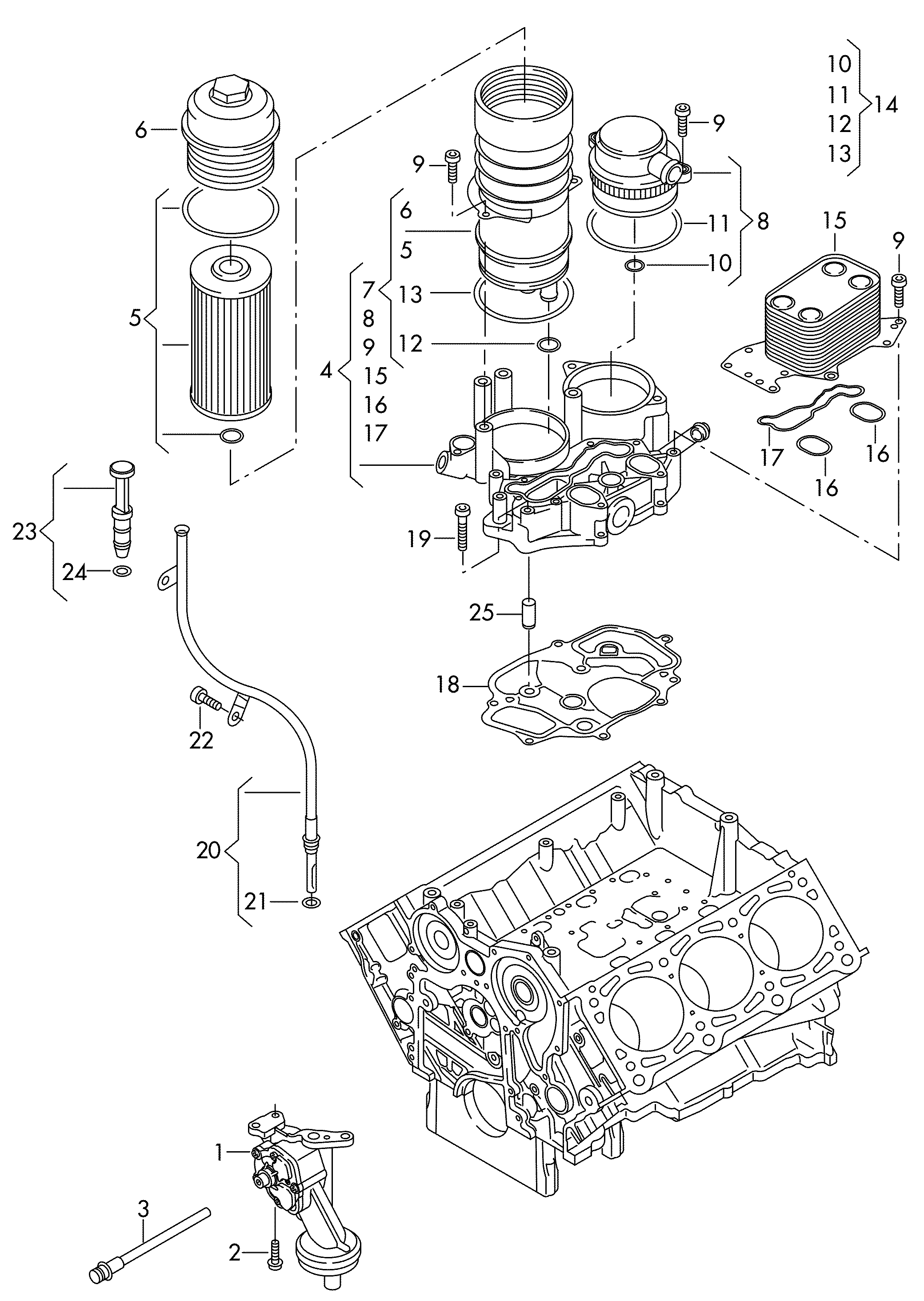 VW 057115446A - Seal, oil cooler onlydrive.pro