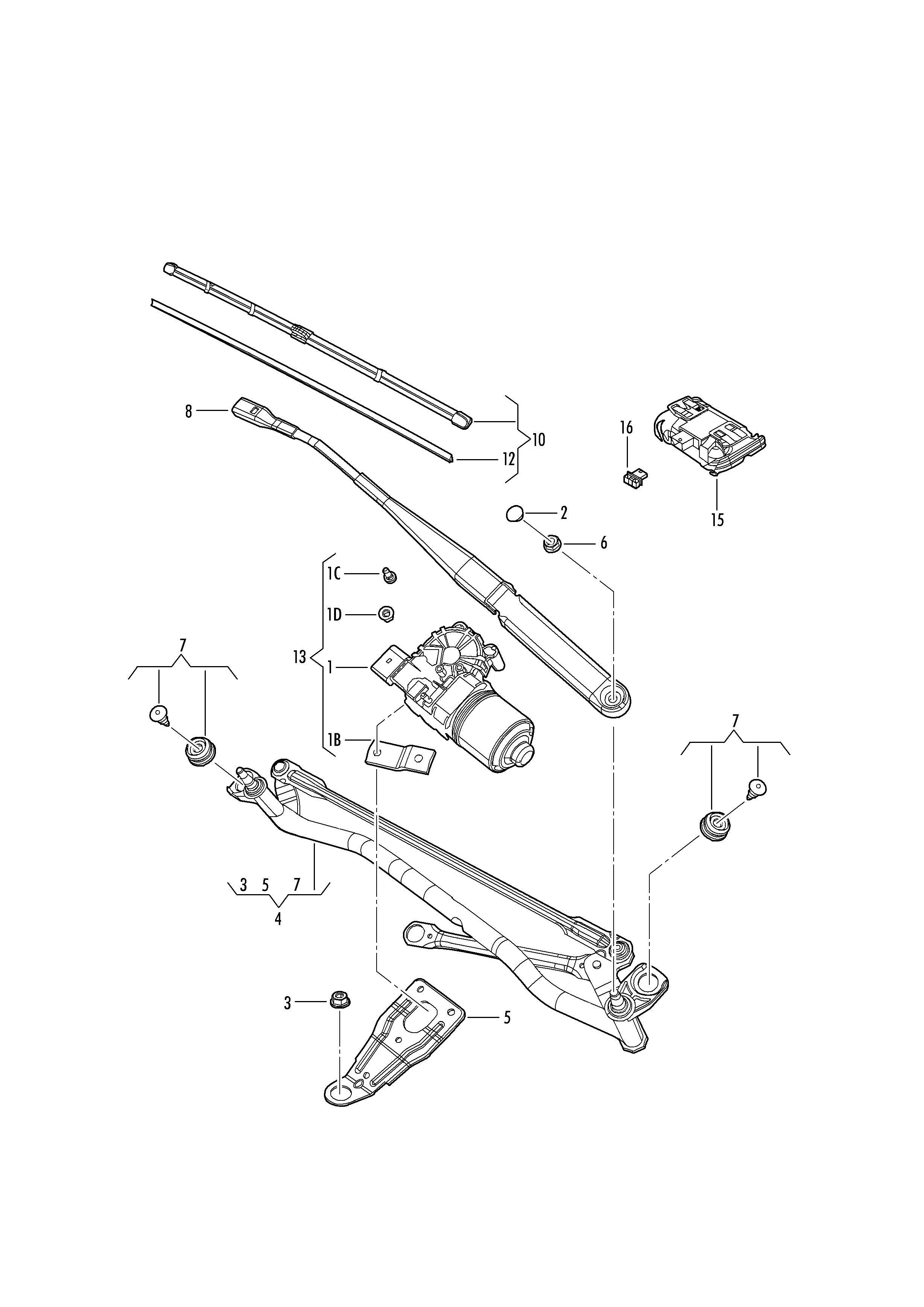 VW 5C7 955 425 A - Pyyhkijänsulka onlydrive.pro