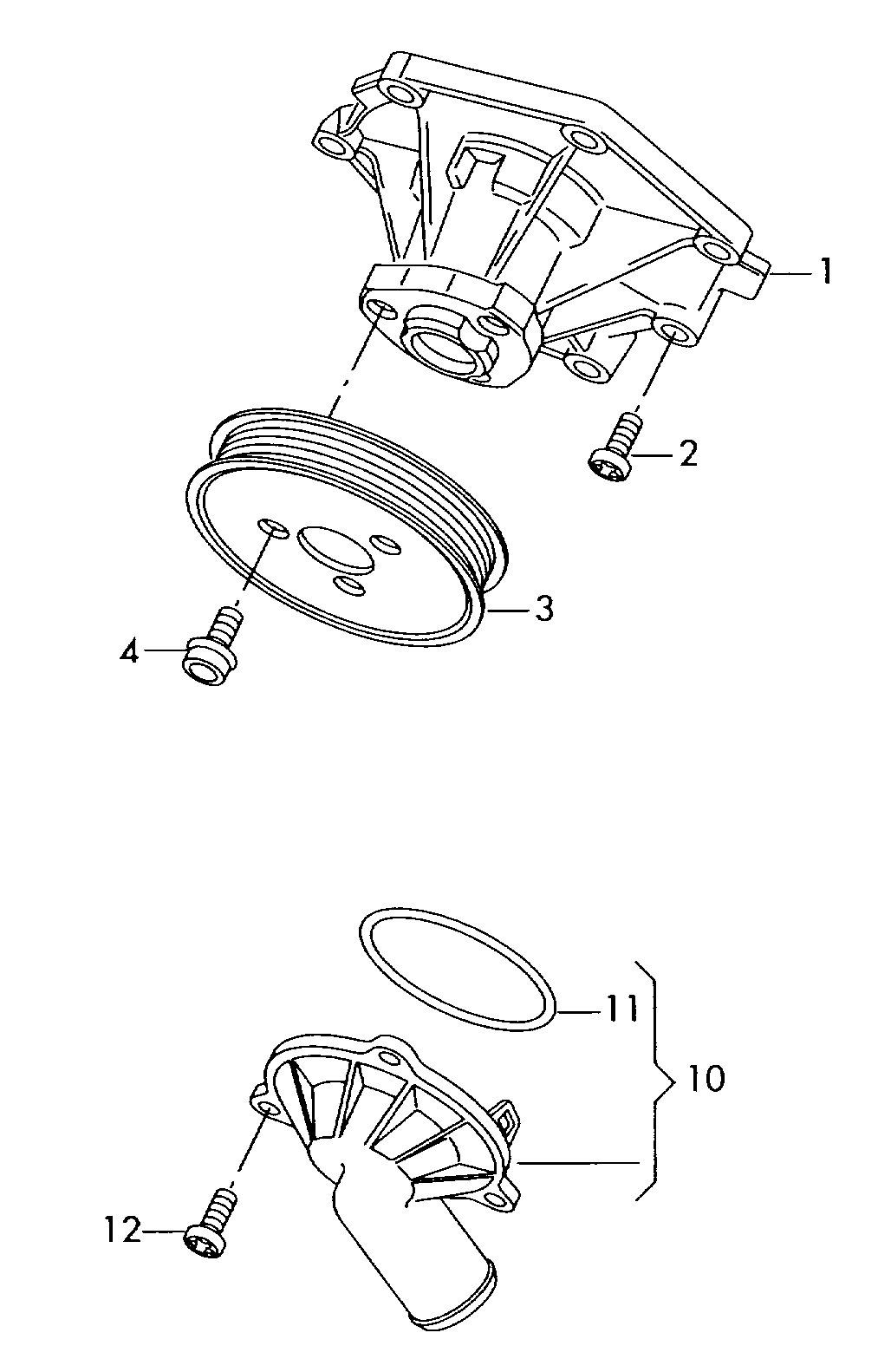 VW 06E121018D - Water Pump onlydrive.pro