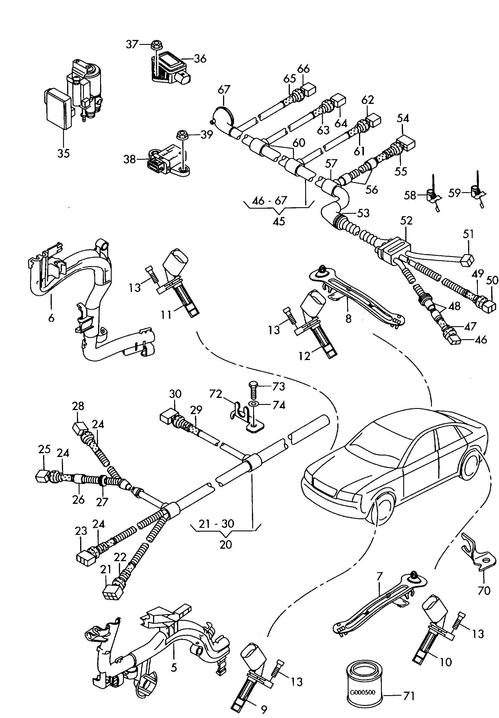 Porsche 4E0 927 804 D - Sensor, wheel speed onlydrive.pro