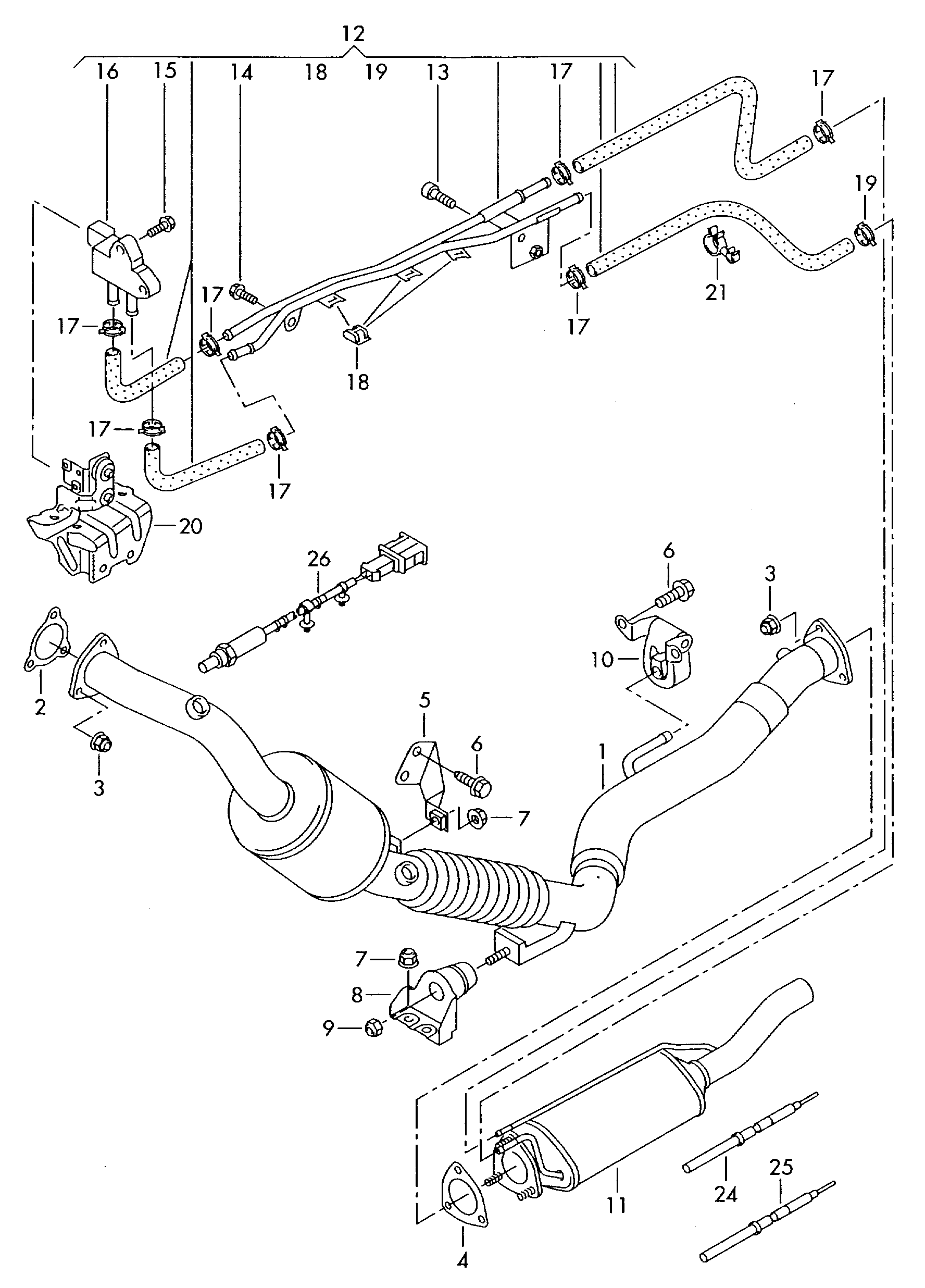 VAG 4D0 253 115 A - Blīve, Izplūdes caurule onlydrive.pro