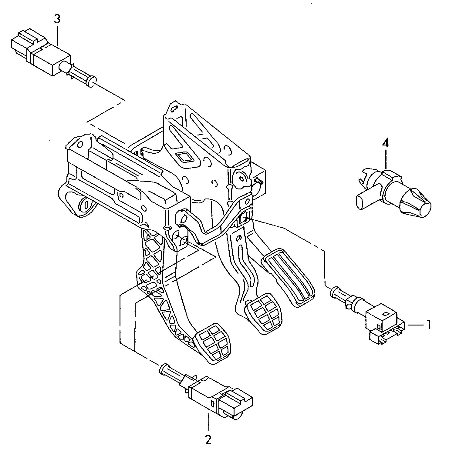 VW 1J0 927 189 F - Выключатель, привод сцепления (управление двигателем) onlydrive.pro