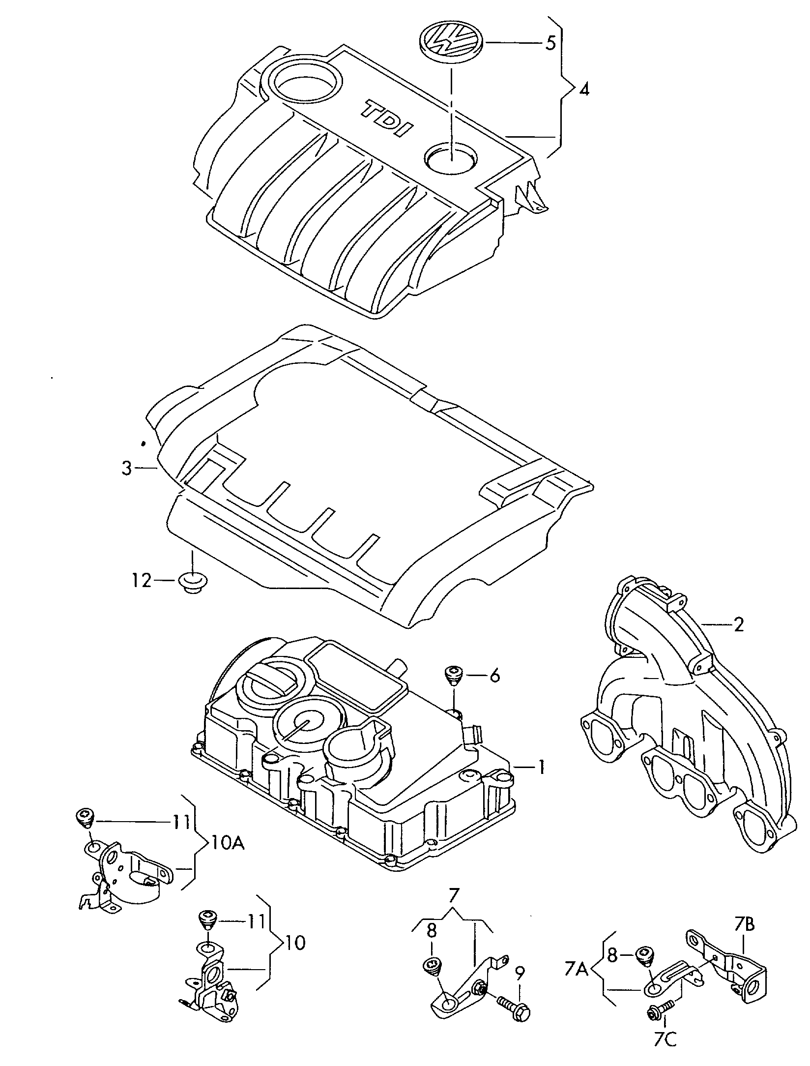 VAG 03G103184C - Fastening Element, engine cover onlydrive.pro