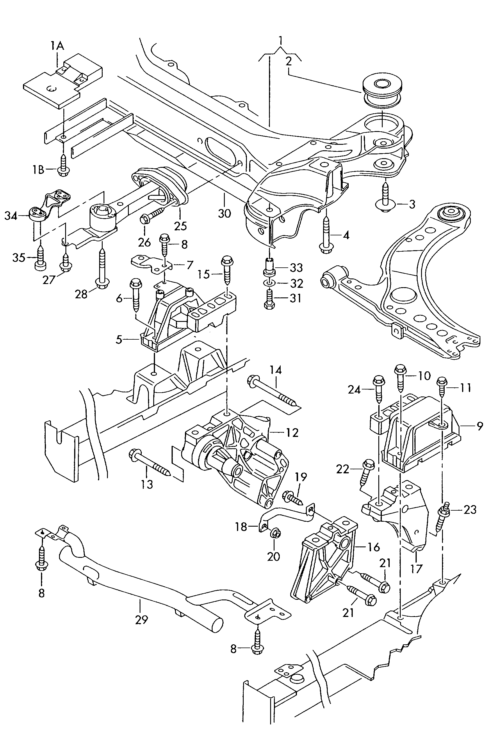 VAG 1J0199555AL - Holder, engine mounting onlydrive.pro