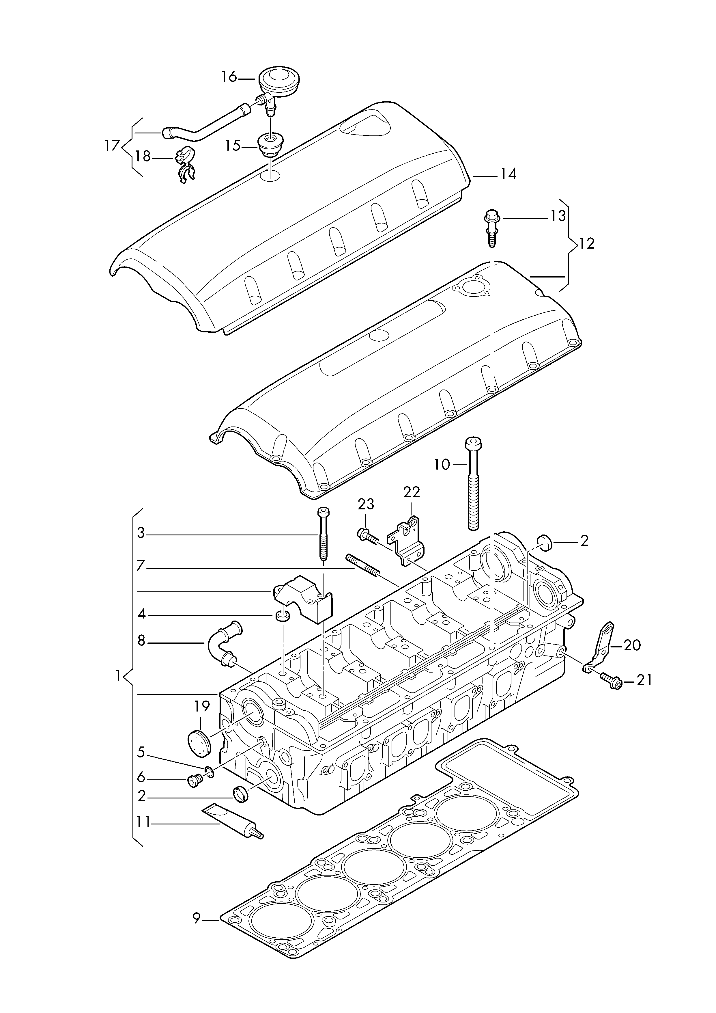 VAG 070103469A - Gasket, cylinder head cover onlydrive.pro