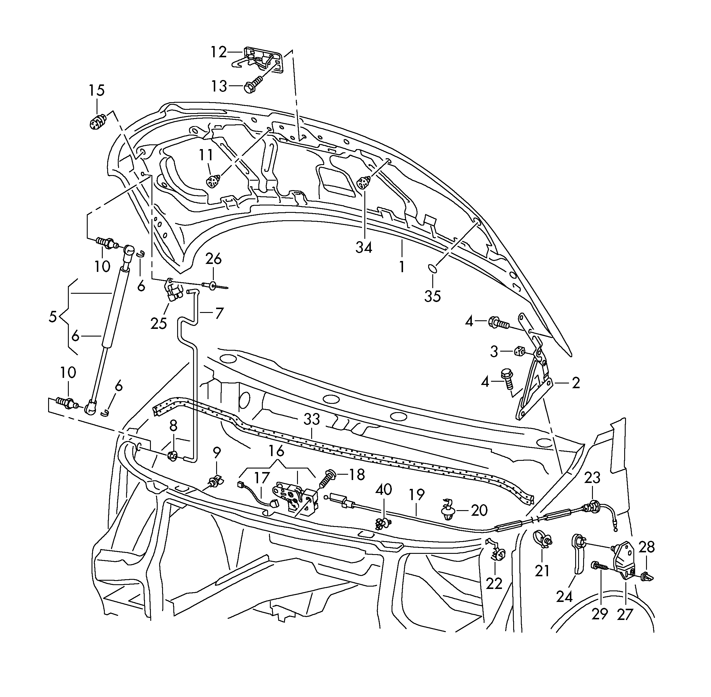 VW 7H0 823 359 C - Gāzes atspere, Motora pārsegs onlydrive.pro