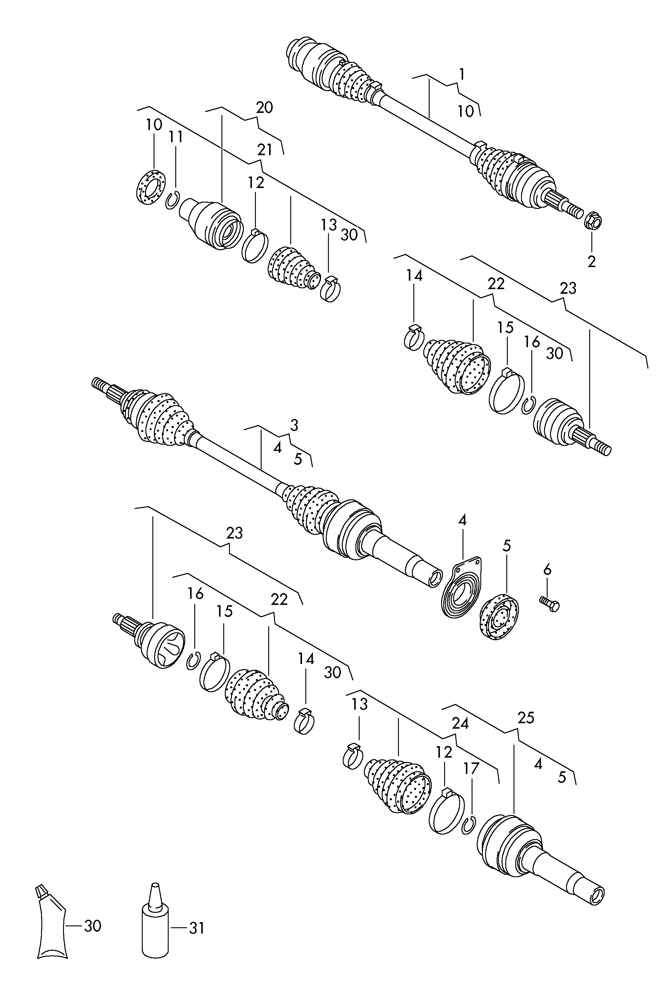 VAG 7H0 498 203A - Gofruotoji membrana, kardaninis velenas onlydrive.pro