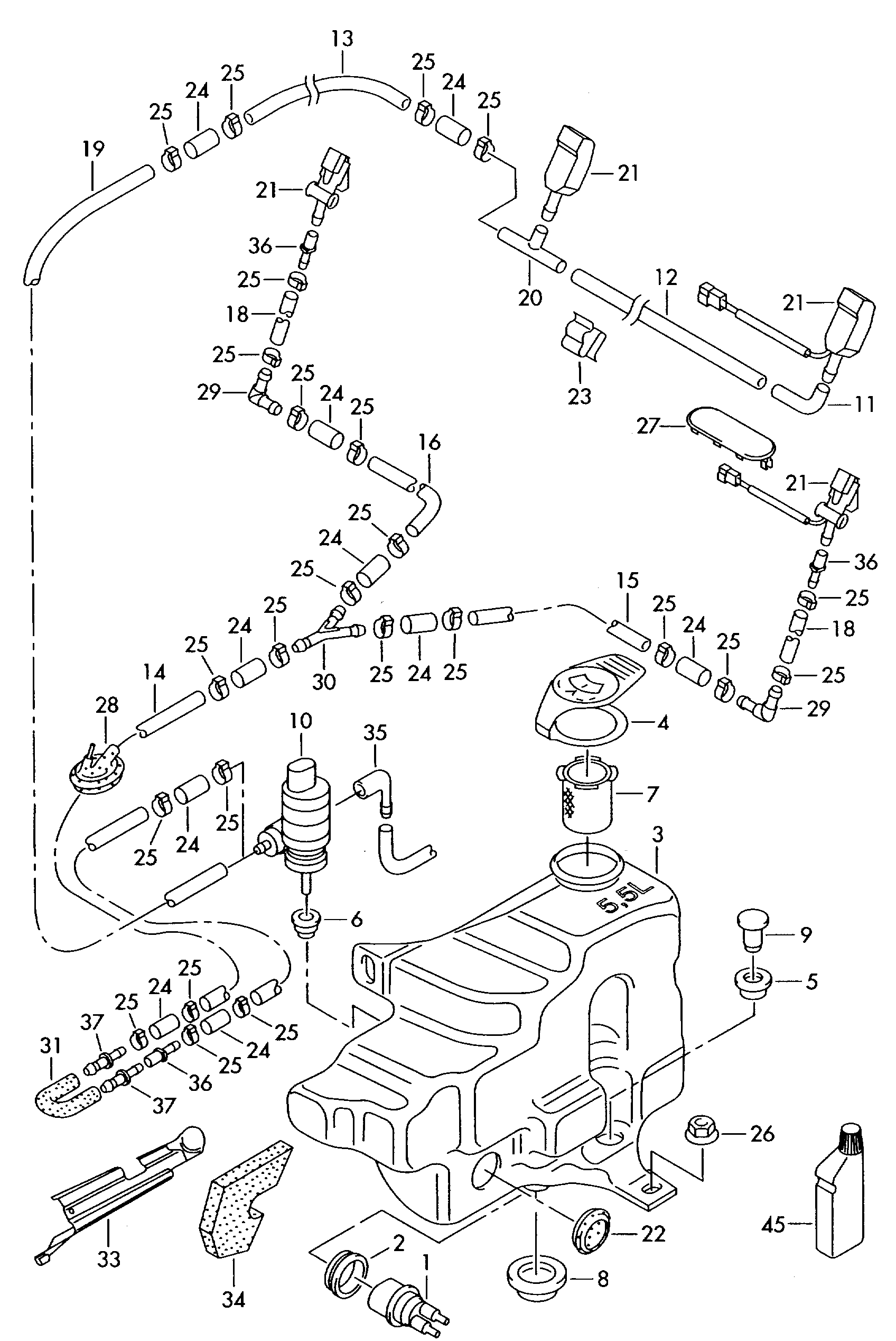 VAG 1T0955651 - Vandens siurblys, priekinio stiklo plovimas onlydrive.pro