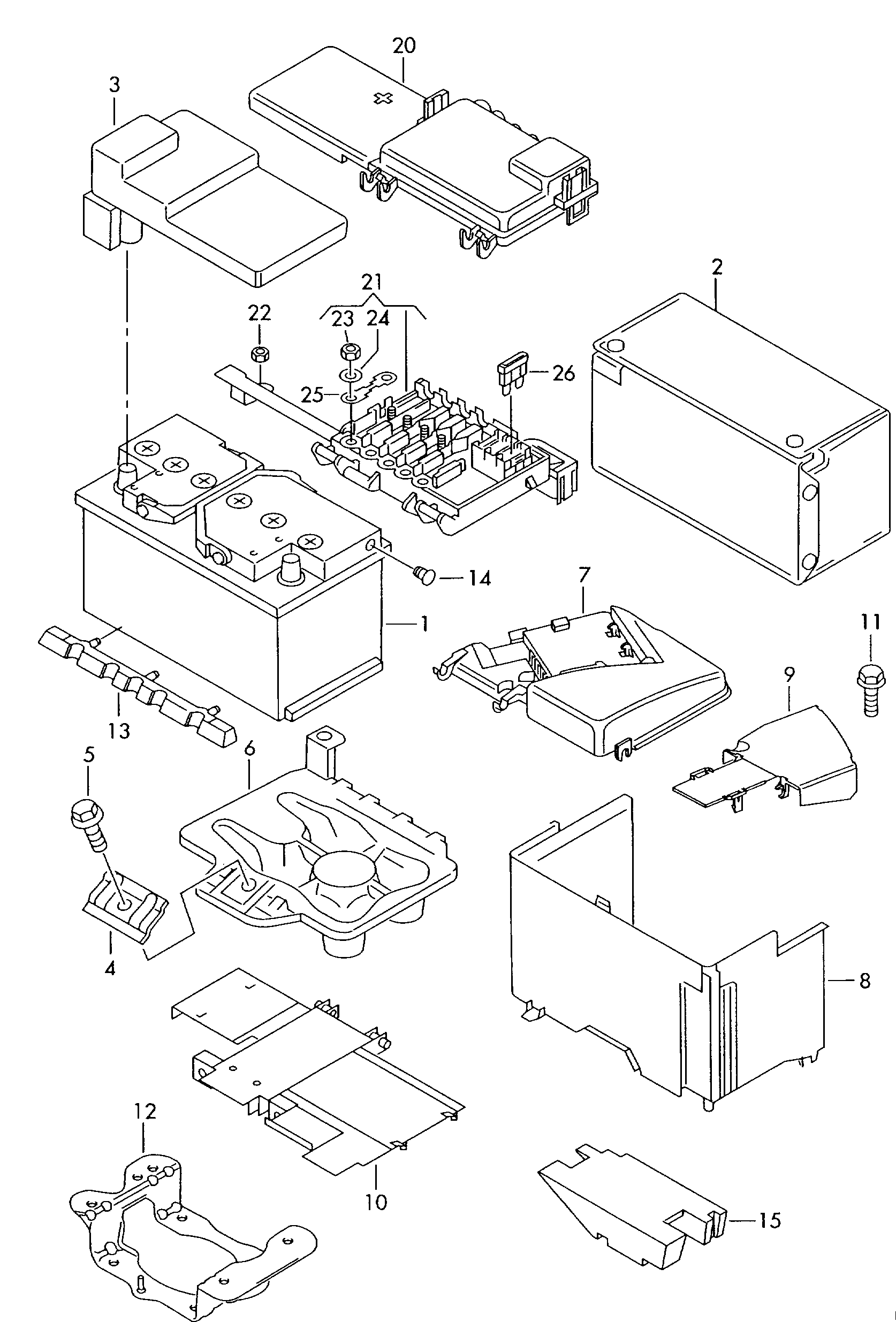 VAG 000915105AG - Startera akumulatoru baterija onlydrive.pro