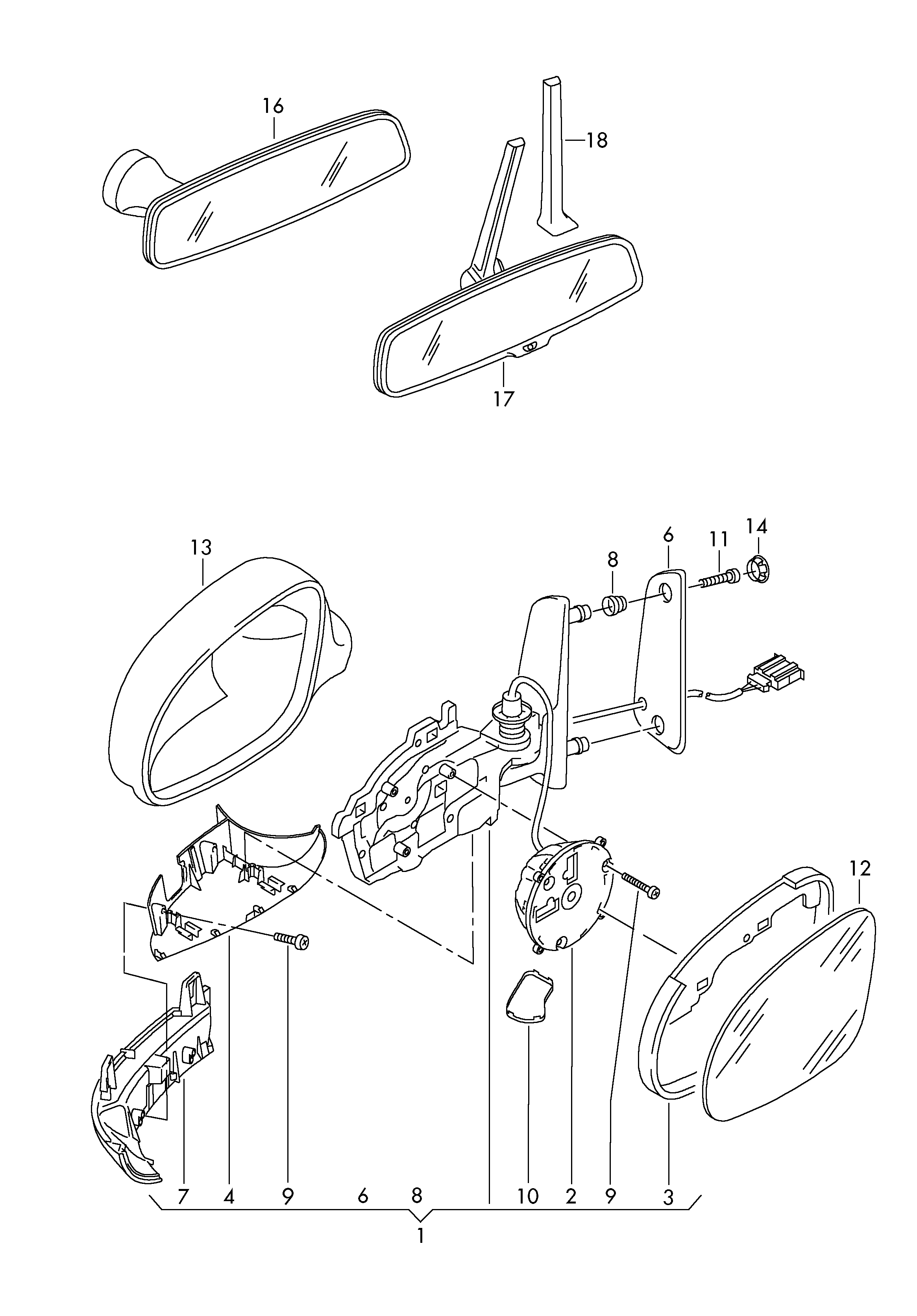 Seat 7M3857521F - Veidrodėlio stiklas, išorinis veidrodėlis onlydrive.pro