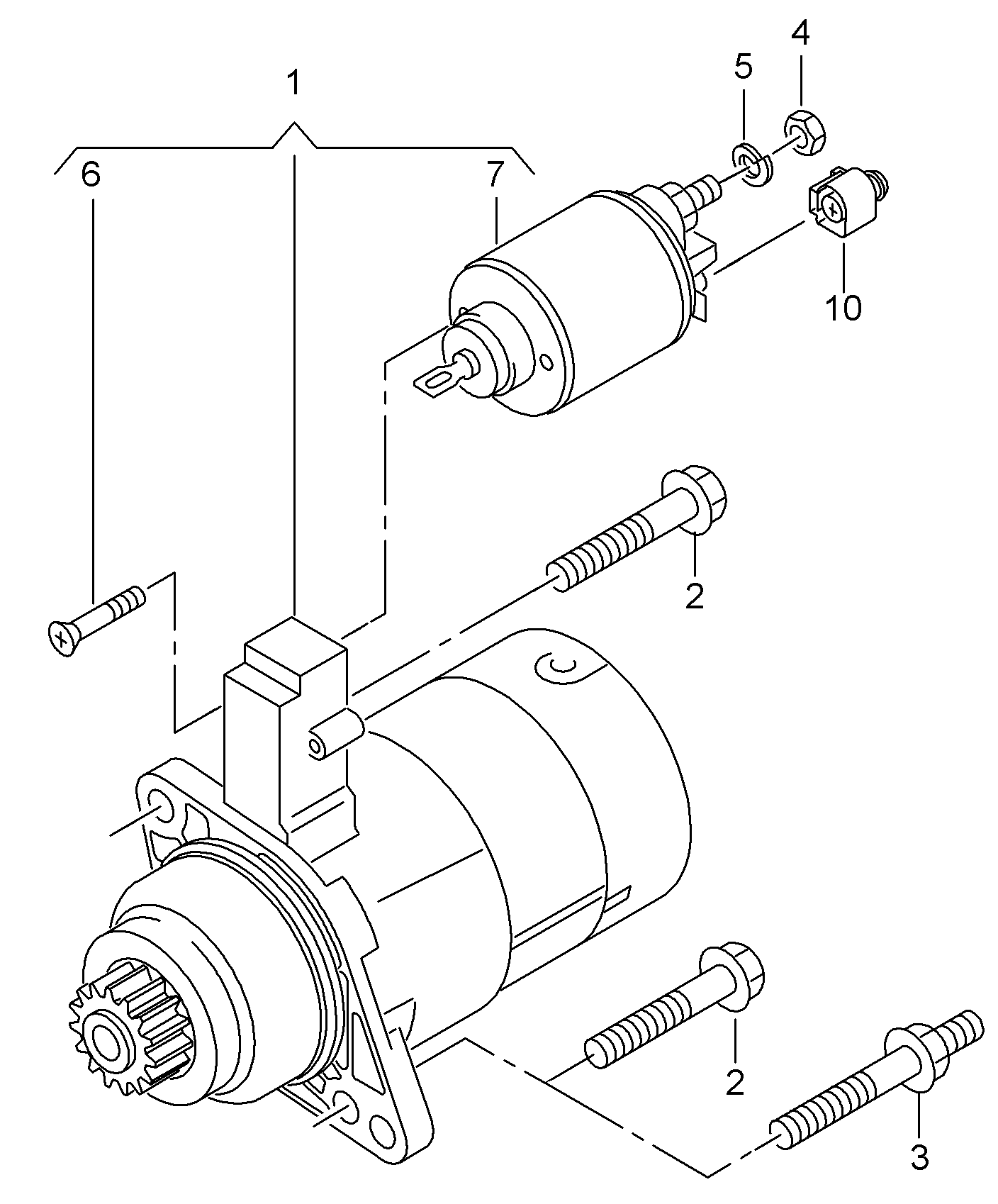 VAG 02E911024C - Starter onlydrive.pro