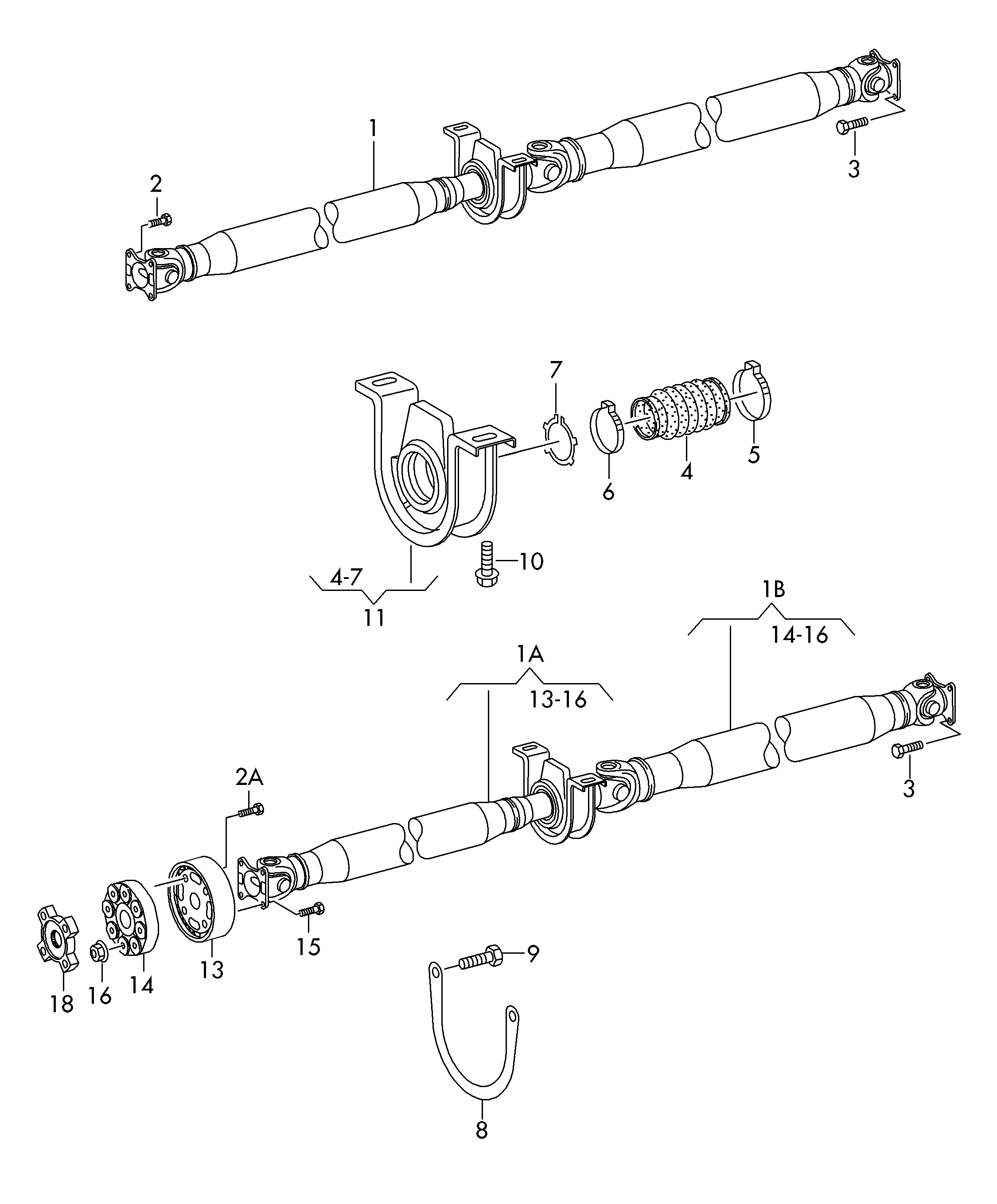 Seat 2E0598351B - Propshaft centre bearing support onlydrive.pro