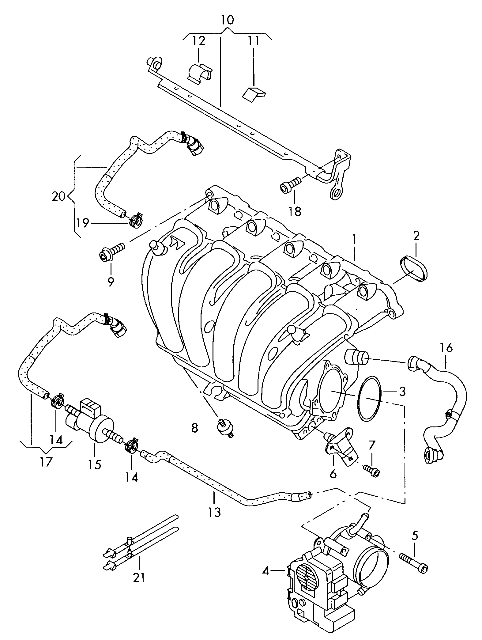 Seat 06E 906 517 A - Intake system: 1 pcs. onlydrive.pro