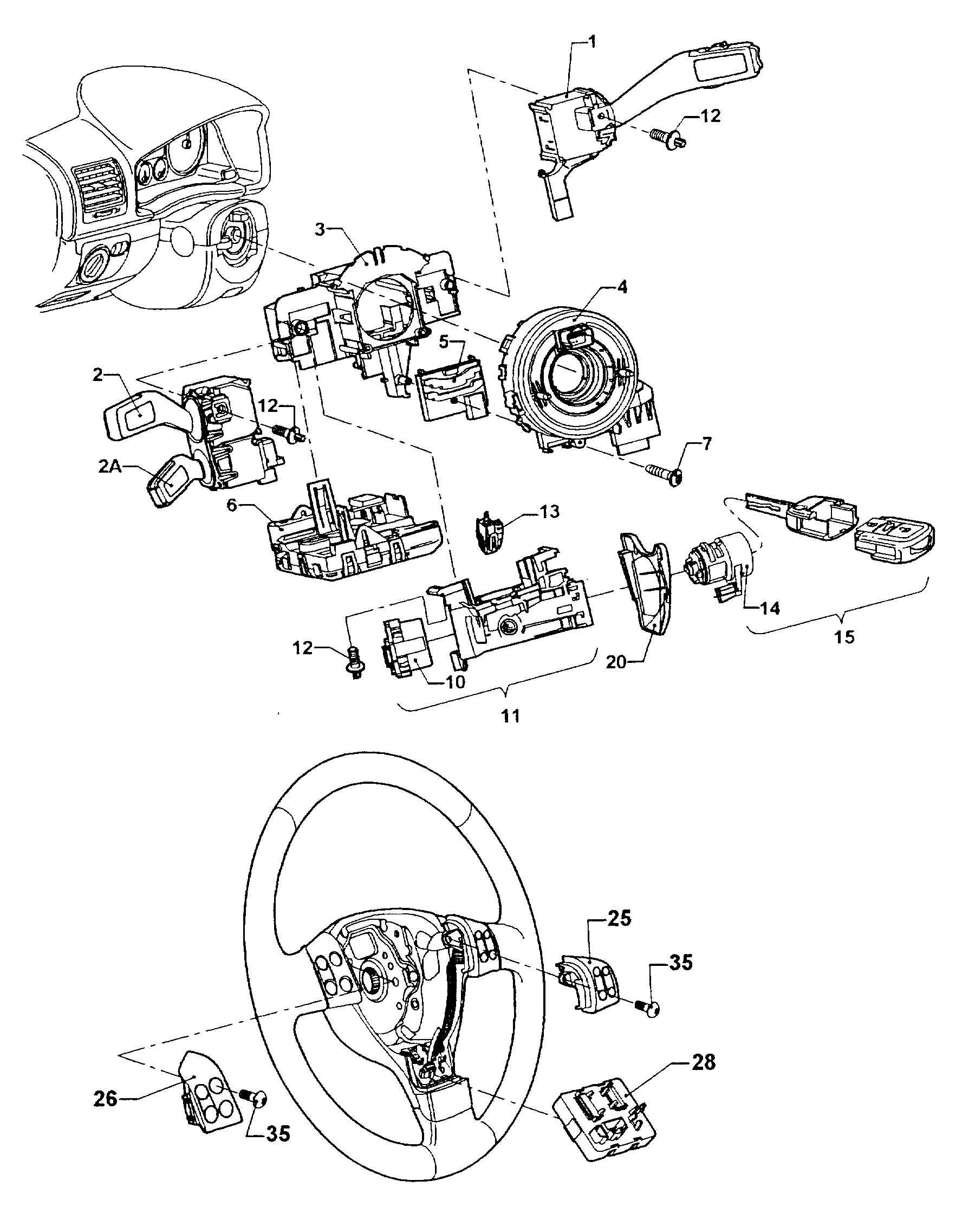 Seat 1K0 953 513 G - Slēdzis uz stūres statnes onlydrive.pro