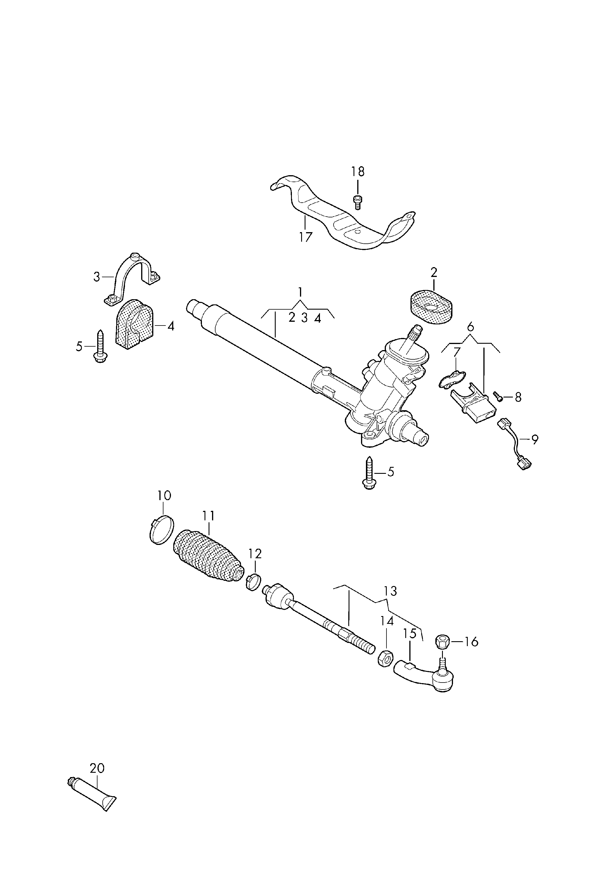 Skoda 6Q1 423 061 MX - Steering Gear onlydrive.pro