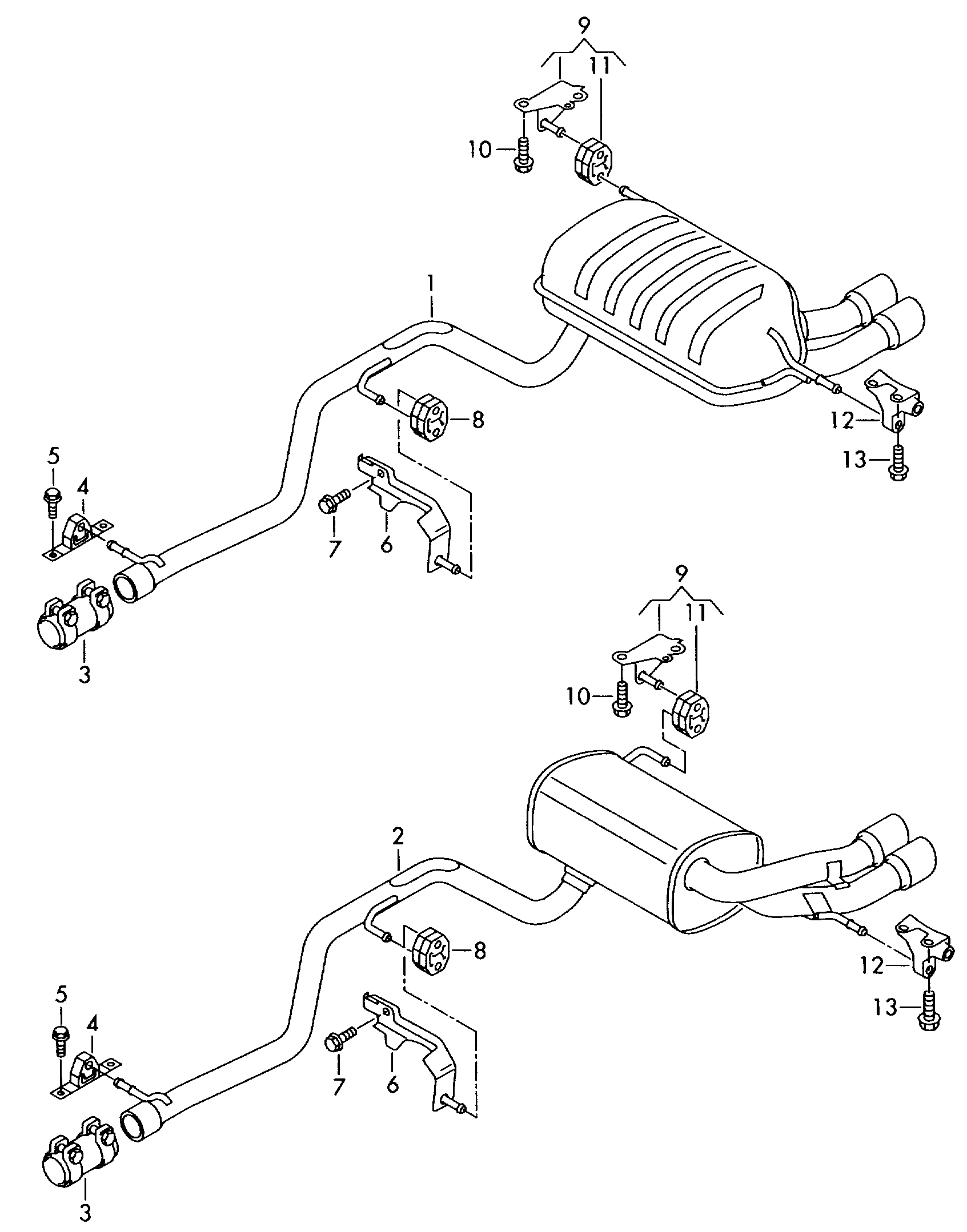 VW 1J0 253 144 F - Holding Bracket, silencer onlydrive.pro